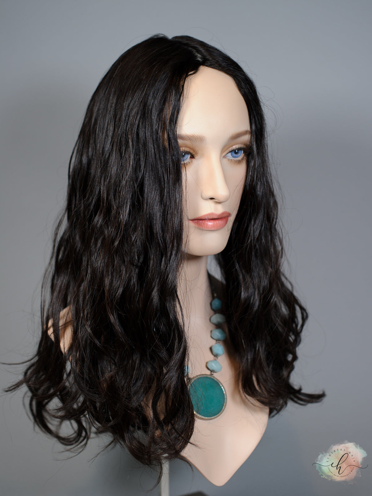 "RHIANNON" Premium Topper: Silk Top, 9x9, 18-21", Wavy