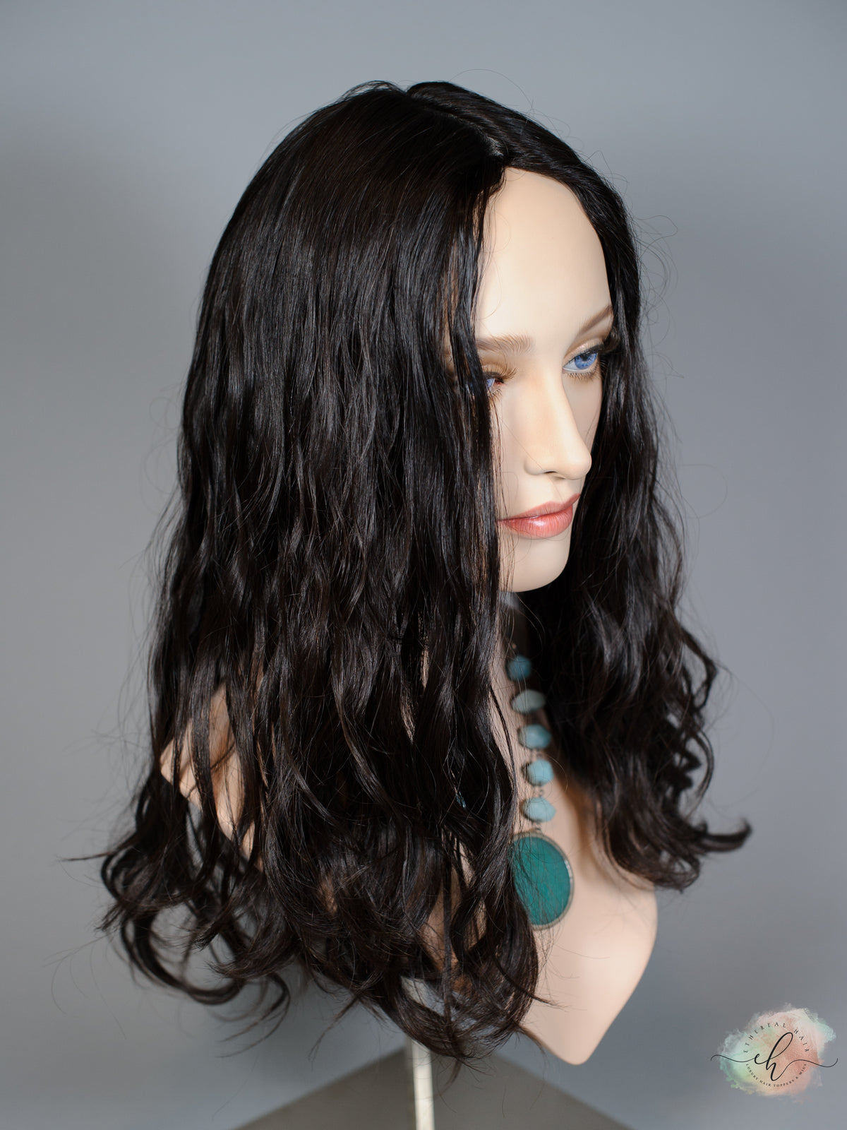 "RHIANNON" Premium Topper: Silk Top, 9x9, 18-21", Wavy