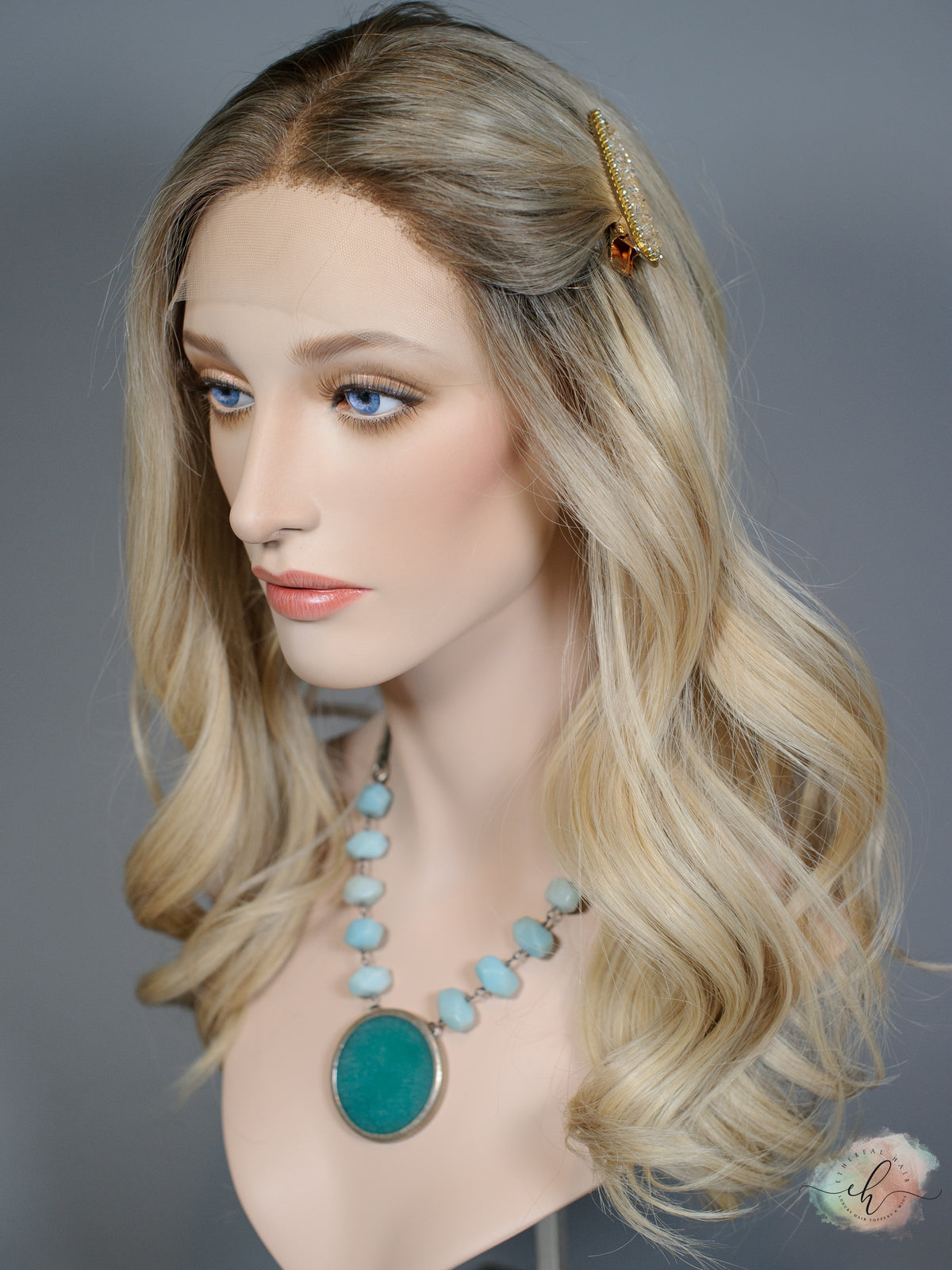 &quot;GWEN&quot; Premium Wig: Lace Top, Sz. S/M, 23&quot;