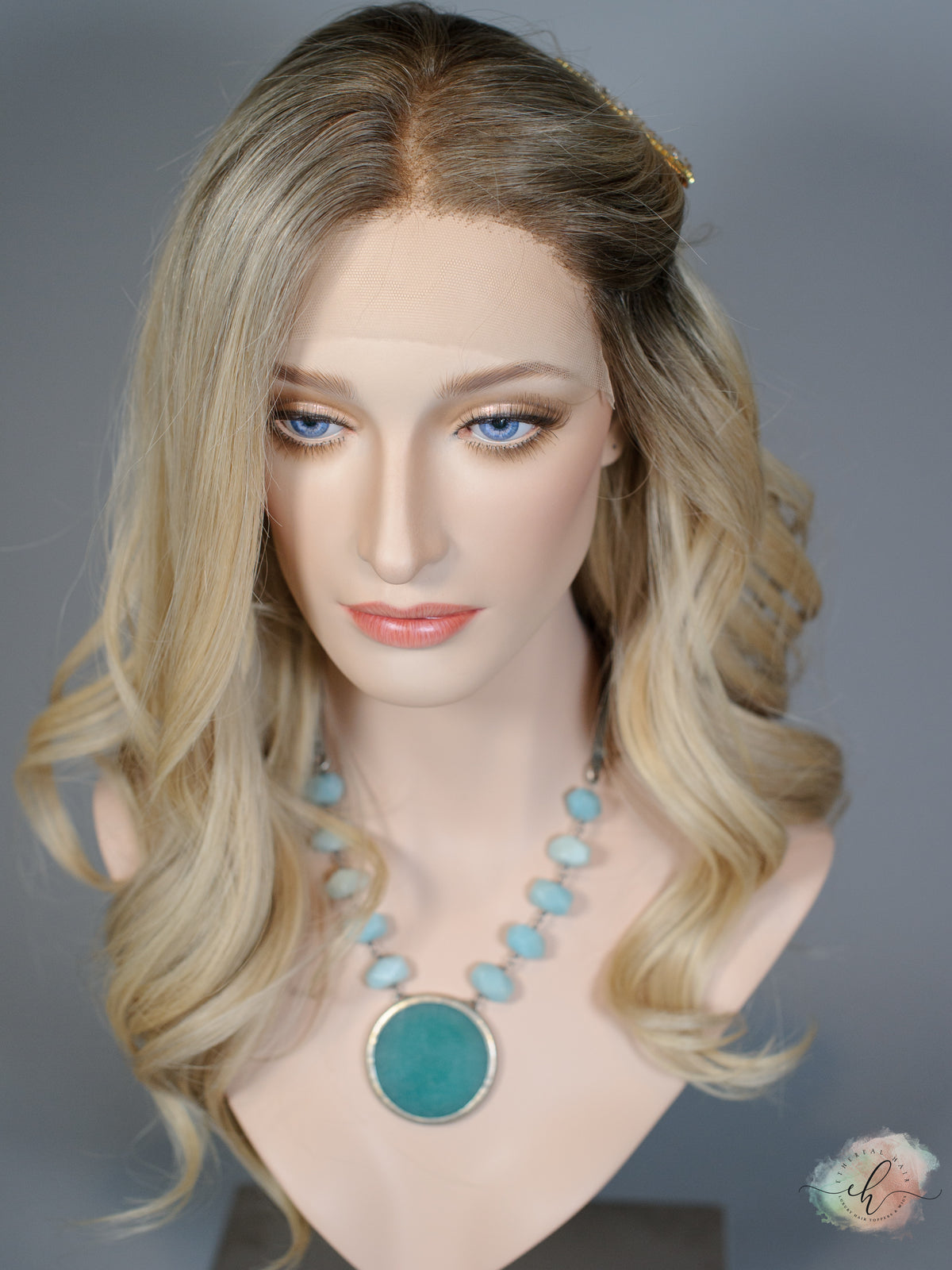 &quot;GWEN&quot; Premium Wig: Lace Top, Sz. S/M, 23&quot;