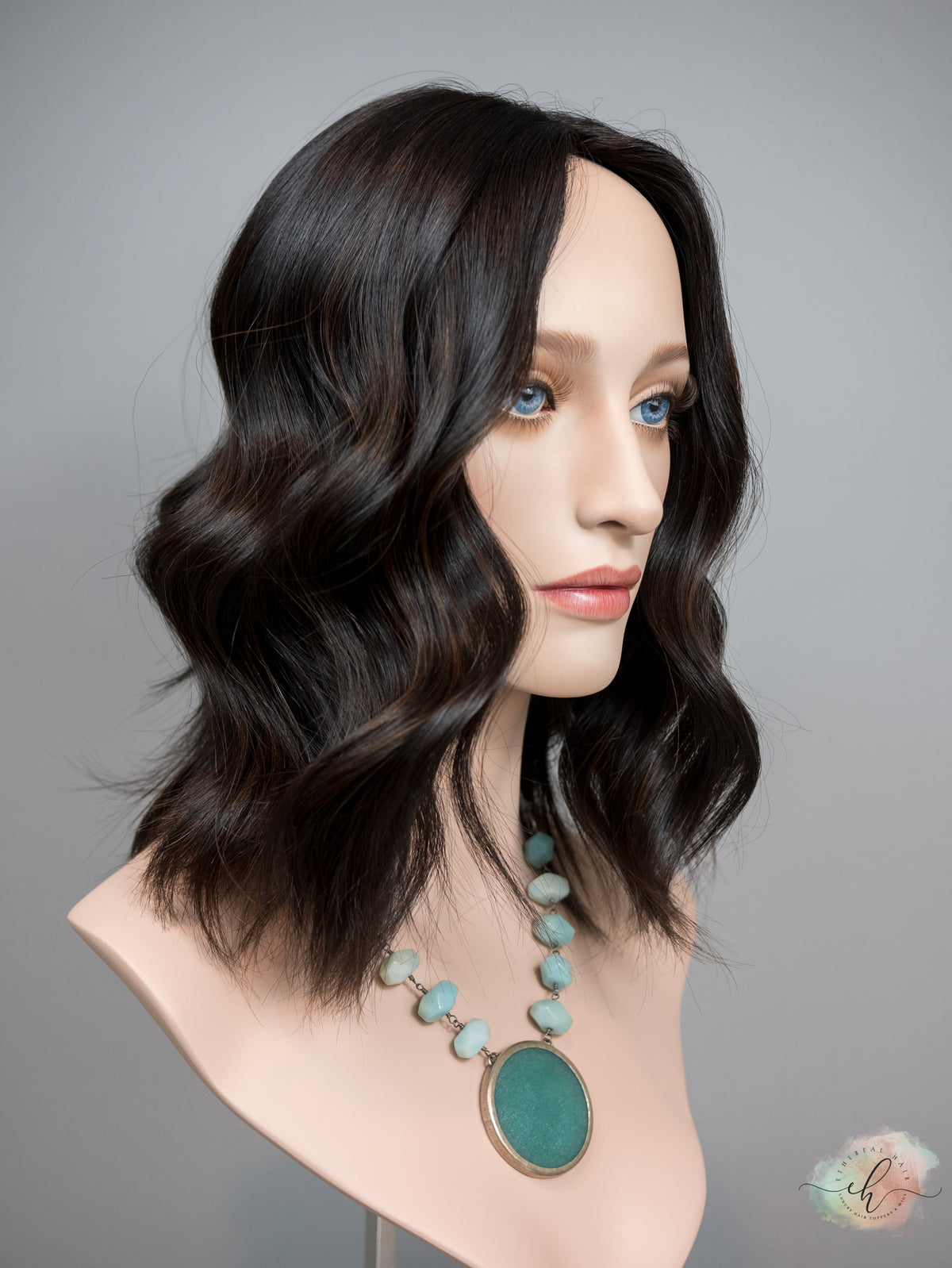"RAVEN" Premium Topper: Silk Top, 7x7, 14-16", Subtle Caramel Balayage