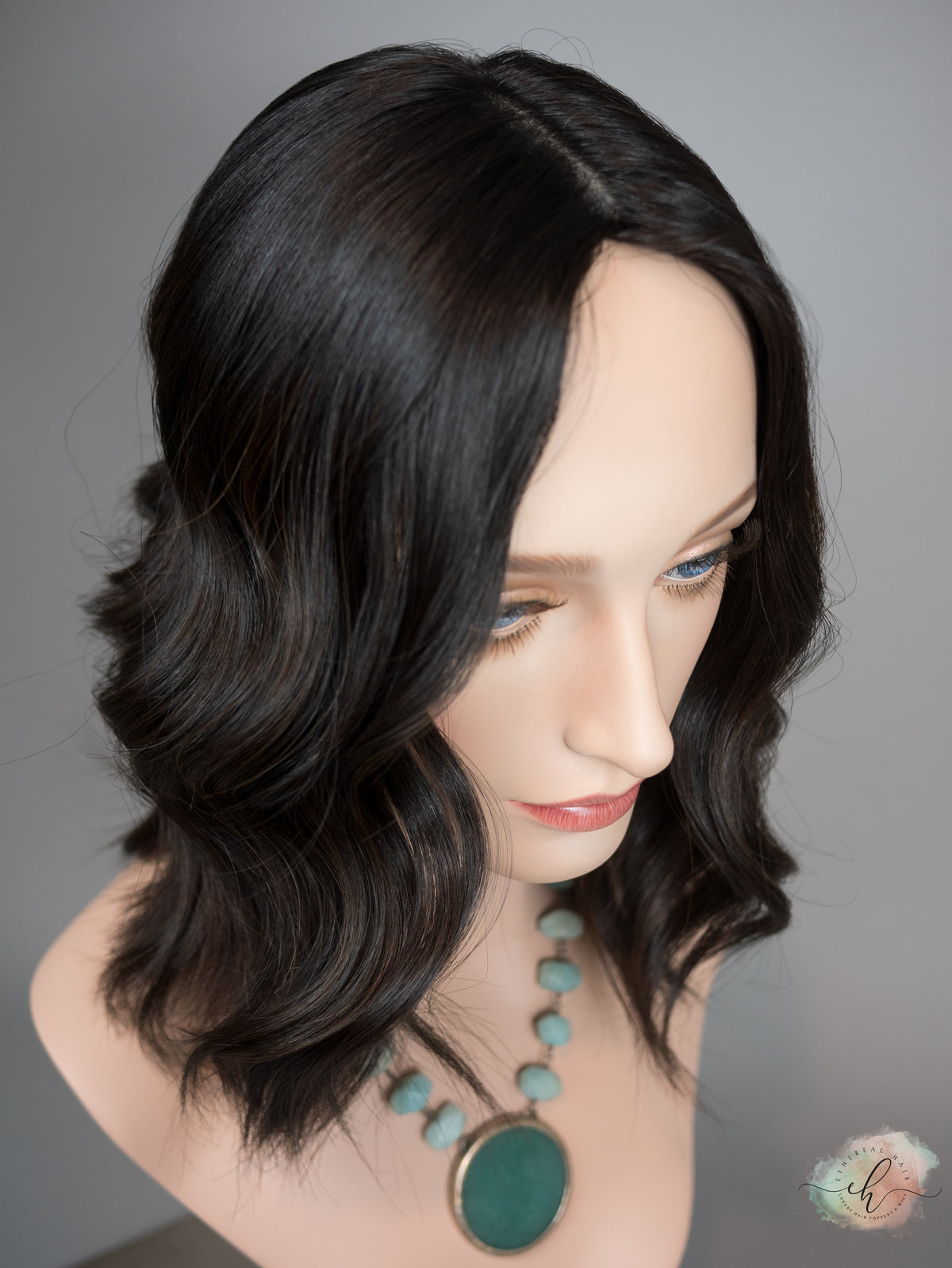 "RAVEN" Premium Topper: Silk Top, 7x7, 14-16", Subtle Caramel Balayage