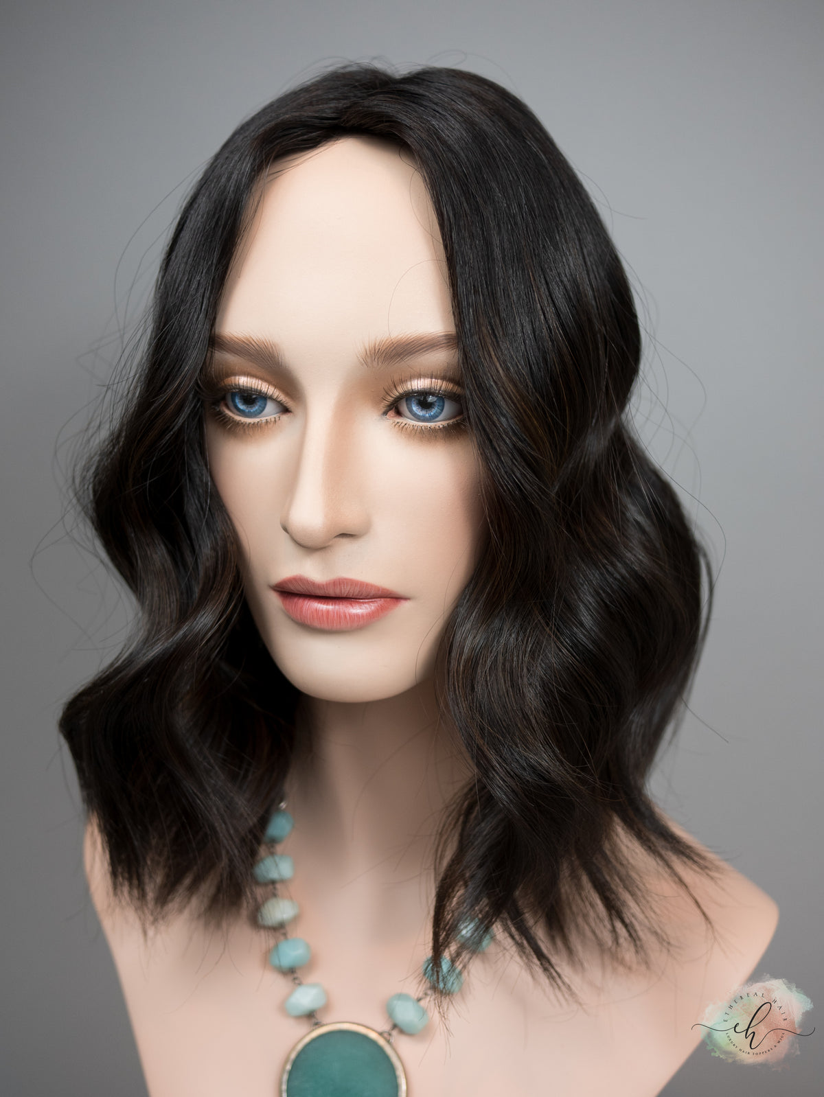 "RAVEN" Premium Topper: Silk Top, 7x7, 14-16", Subtle Caramel Balayage