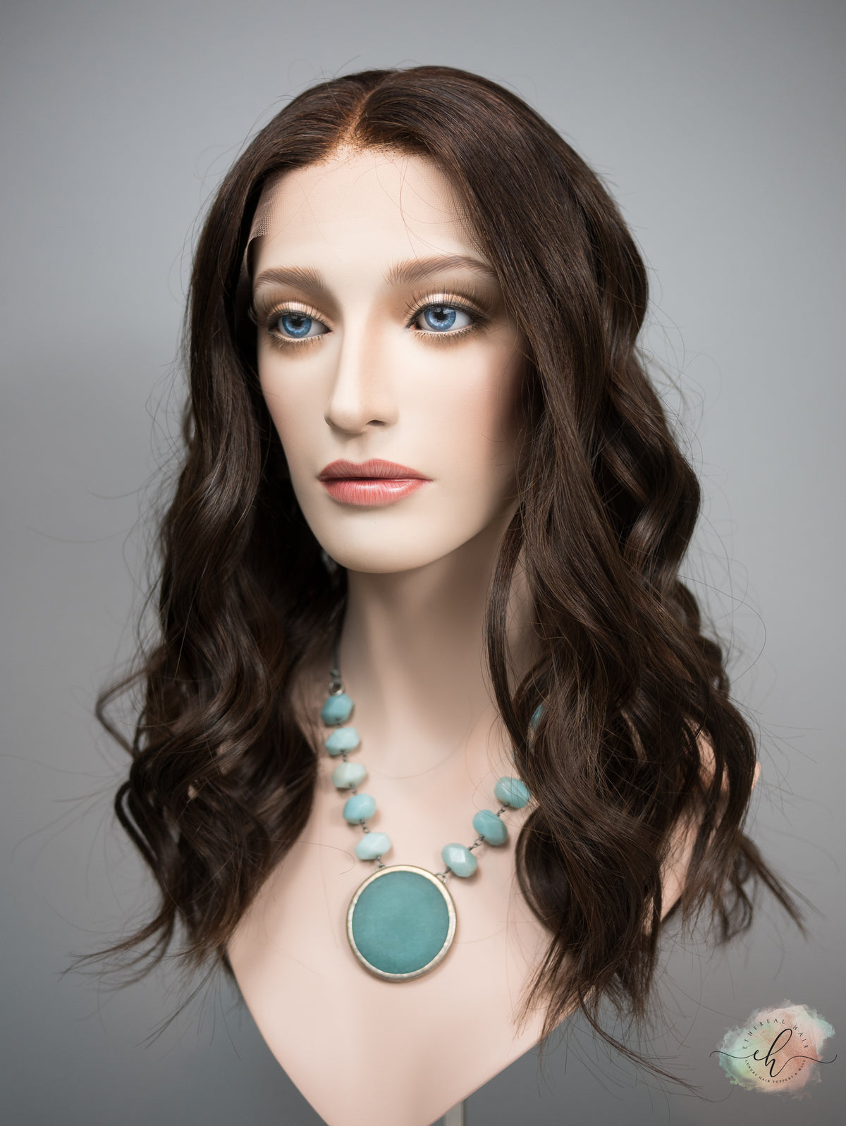 &quot;LUNA&quot; Premium Wig: Lace Top, Sz. M, 22&quot;