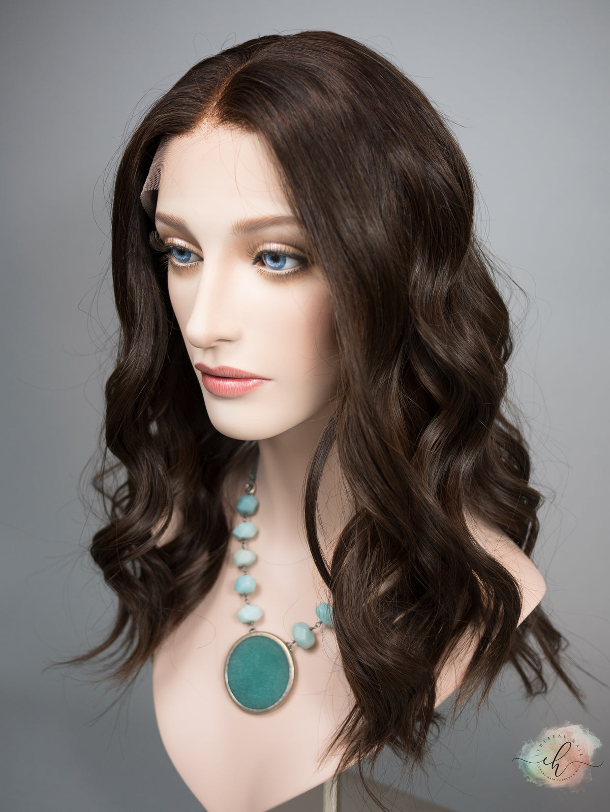 &quot;LUNA&quot; Premium Wig: Lace Top, Sz. M, 22&quot;