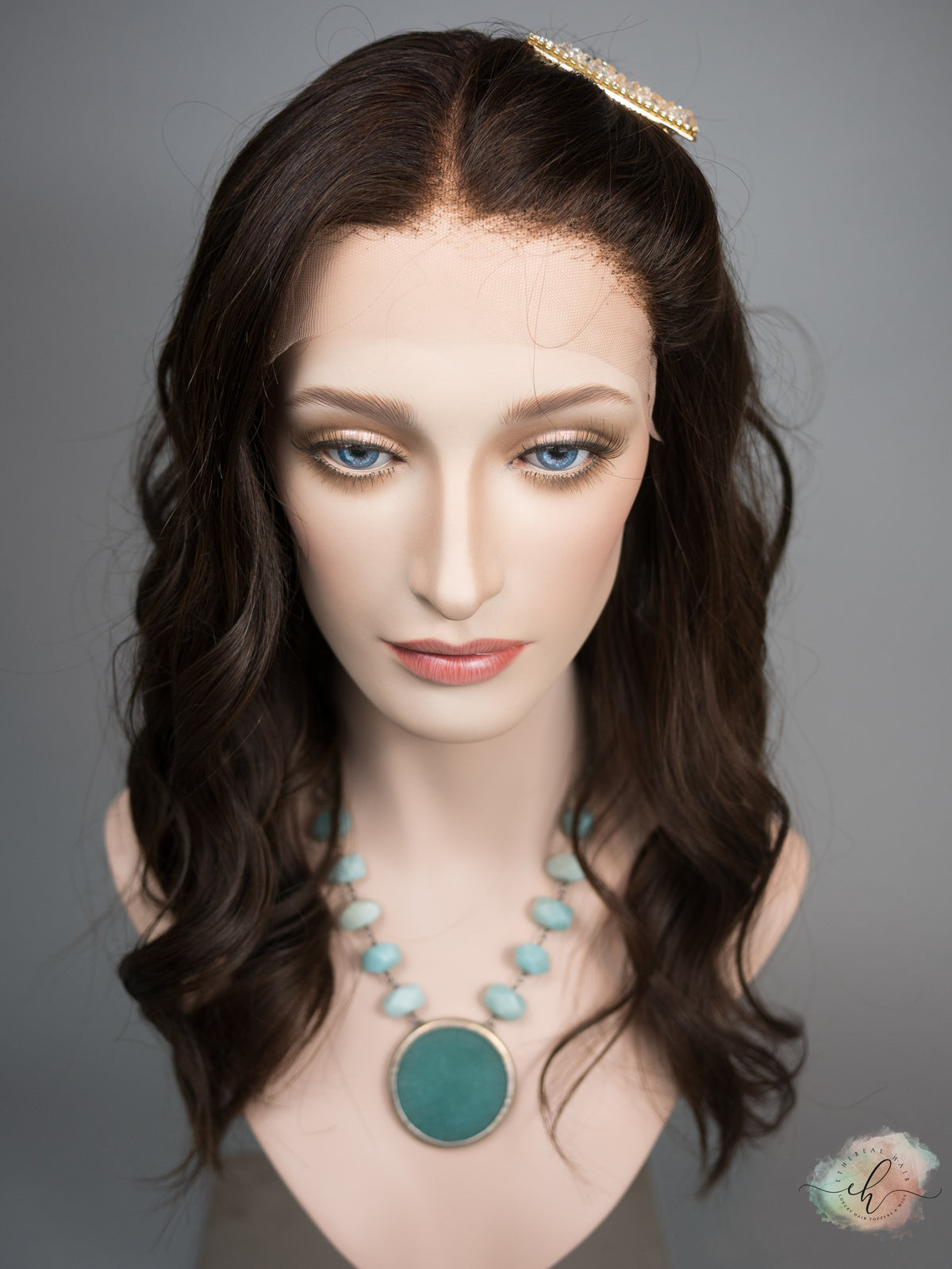 &quot;LUNA&quot; Premium Wig: Lace Top, Sz. M, 22&quot;