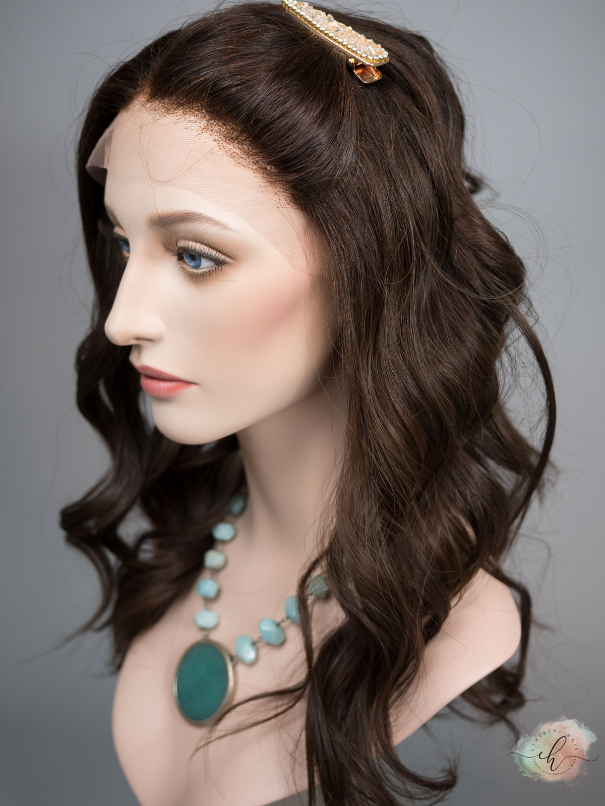 &quot;LUNA&quot; Premium Wig: Lace Top, Sz. M, 22&quot;