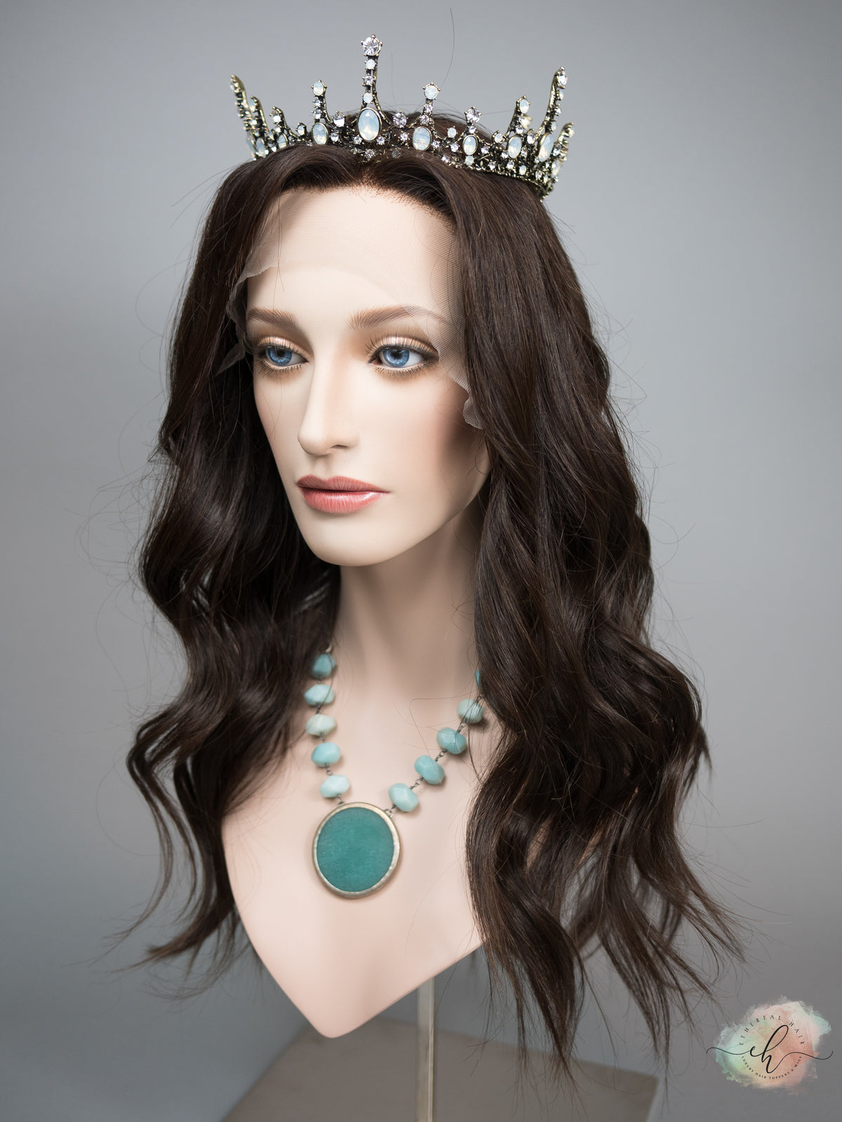 &quot;LARK&quot; Premium Wig: Lace Top, Sz. M, 24&quot;