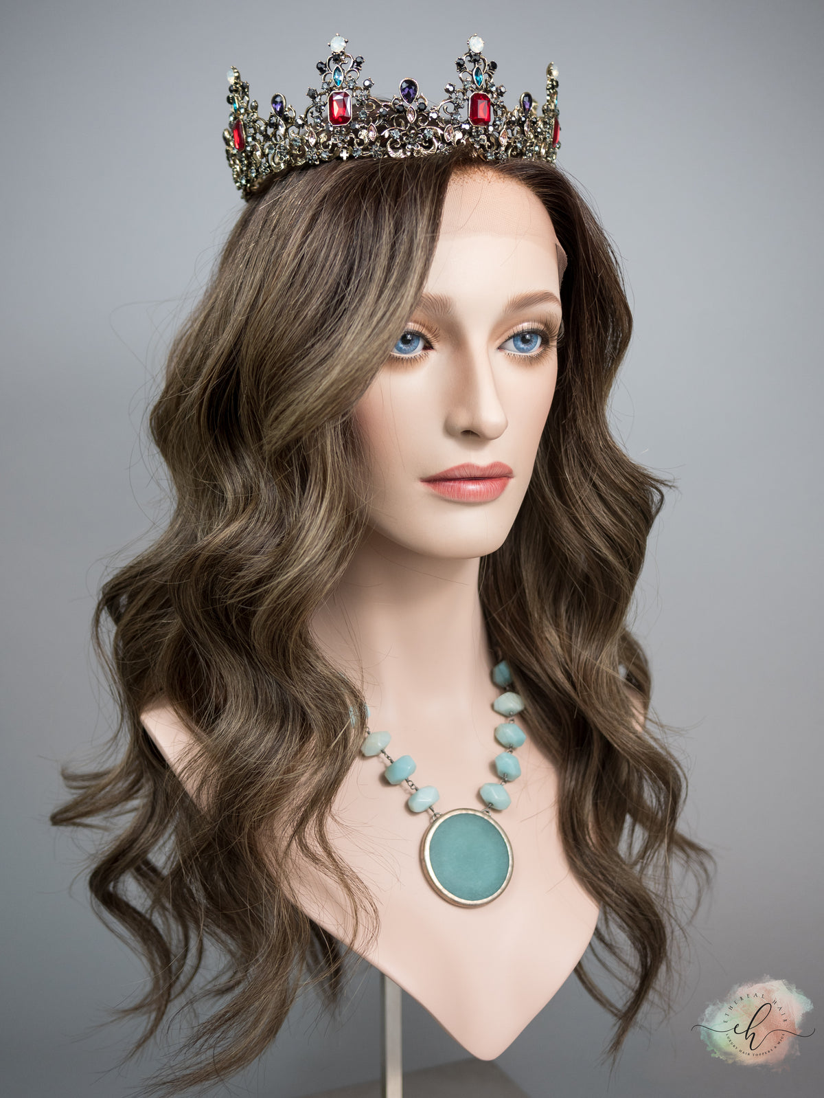 “FERN" Premium Wig: Lace Top, Sz. M, 24"