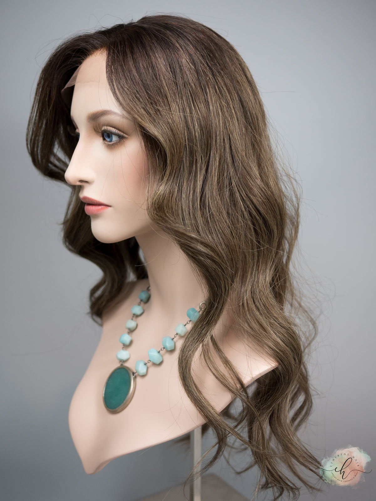 “FERN" Premium Wig: Lace Top, Sz. M, 24"