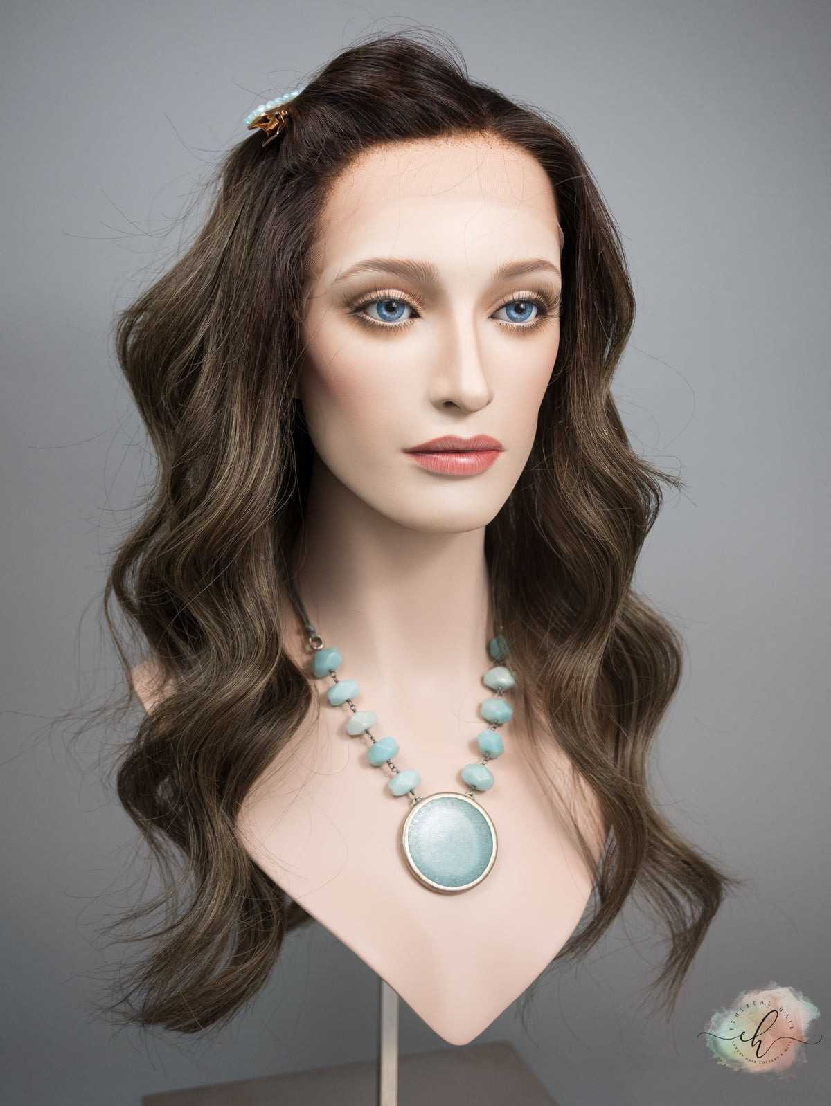 “FERN" Premium Wig: Lace Top, Sz. M, 24"
