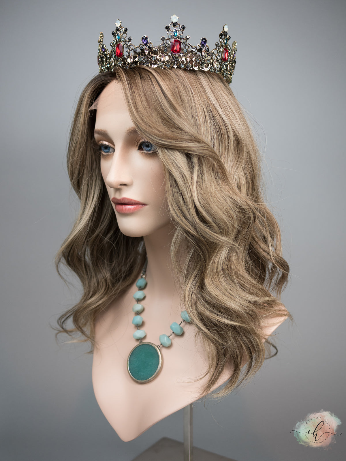 “RISE UP&quot; Exquisite Wig: Silk Top Lace Front, Sz. M, 20&quot;, Medical Cap