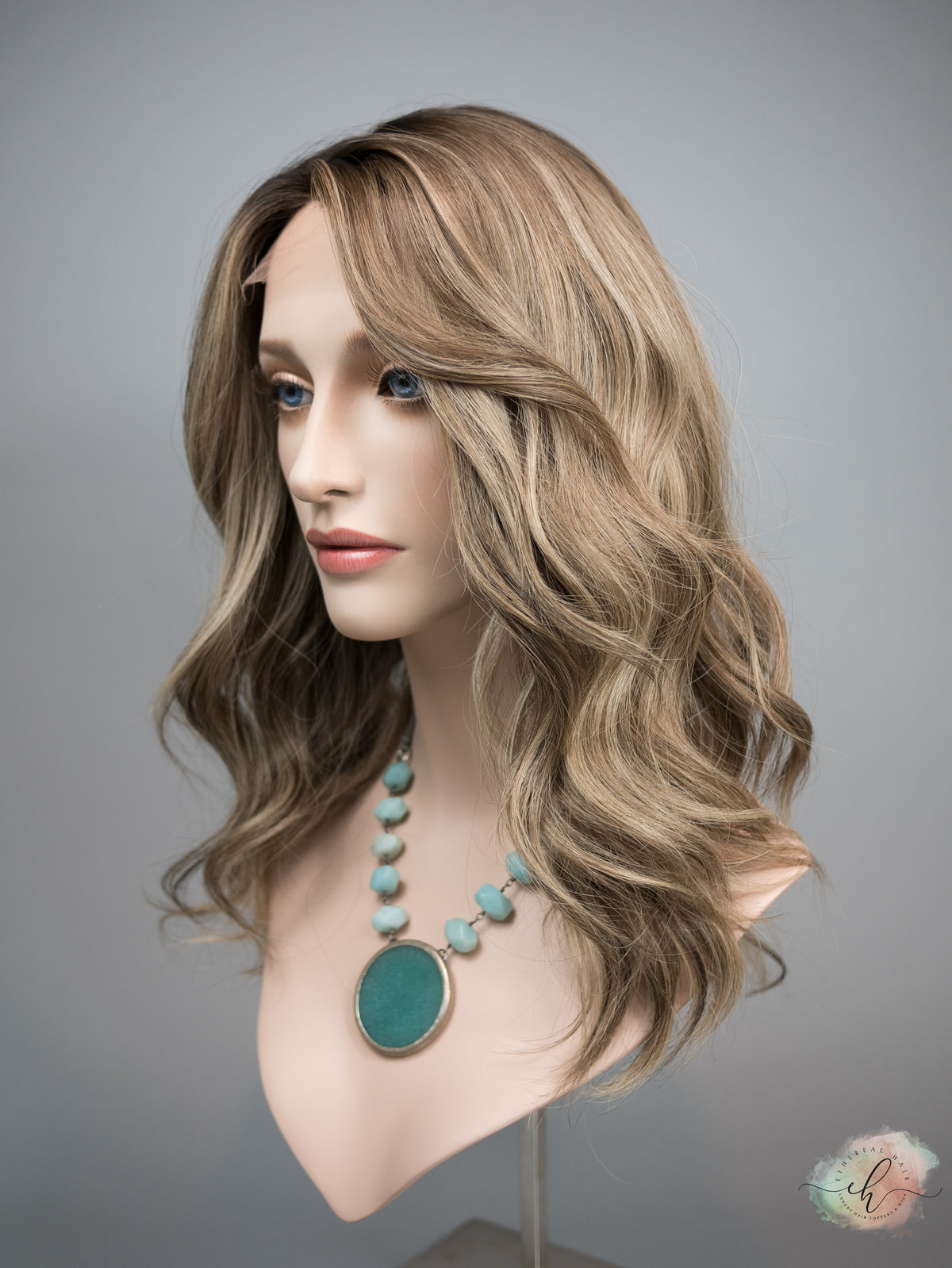 “RISE UP&quot; Exquisite Wig: Silk Top Lace Front, Sz. M, 20&quot;, Medical Cap