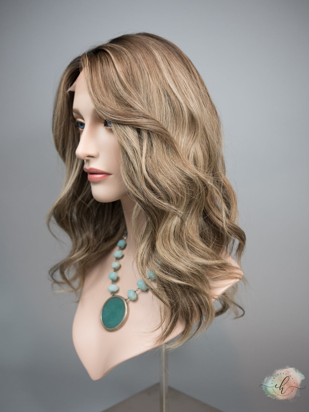 “RISE UP&quot; Exquisite Wig: Silk Top Lace Front, Sz. M, 20&quot;, Medical Cap