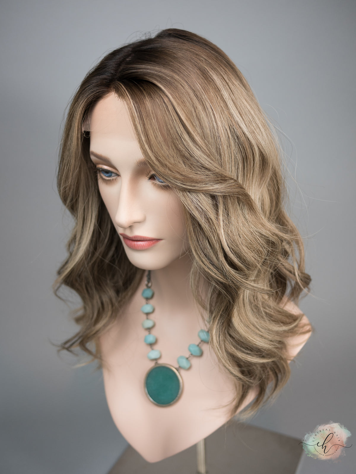 “RISE UP&quot; Exquisite Wig: Silk Top Lace Front, Sz. M, 20&quot;, Medical Cap