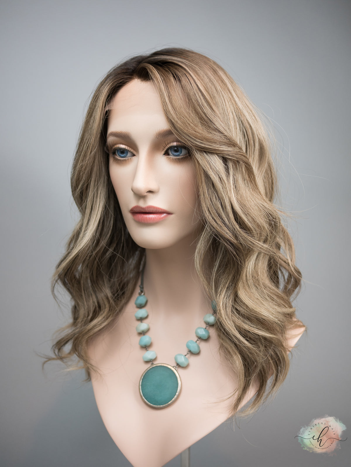 “RISE UP&quot; Exquisite Wig: Silk Top Lace Front, Sz. M, 20&quot;, Medical Cap