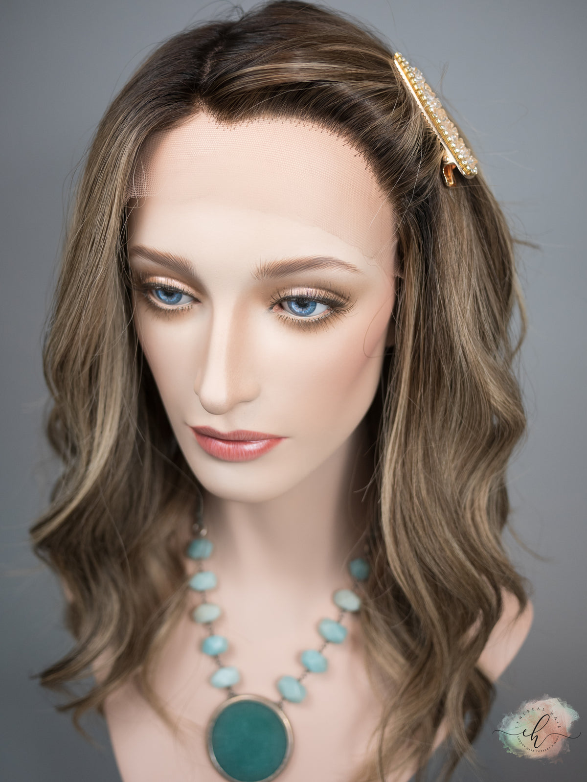 “RISE UP&quot; Exquisite Wig: Silk Top Lace Front, Sz. M, 20&quot;, Medical Cap