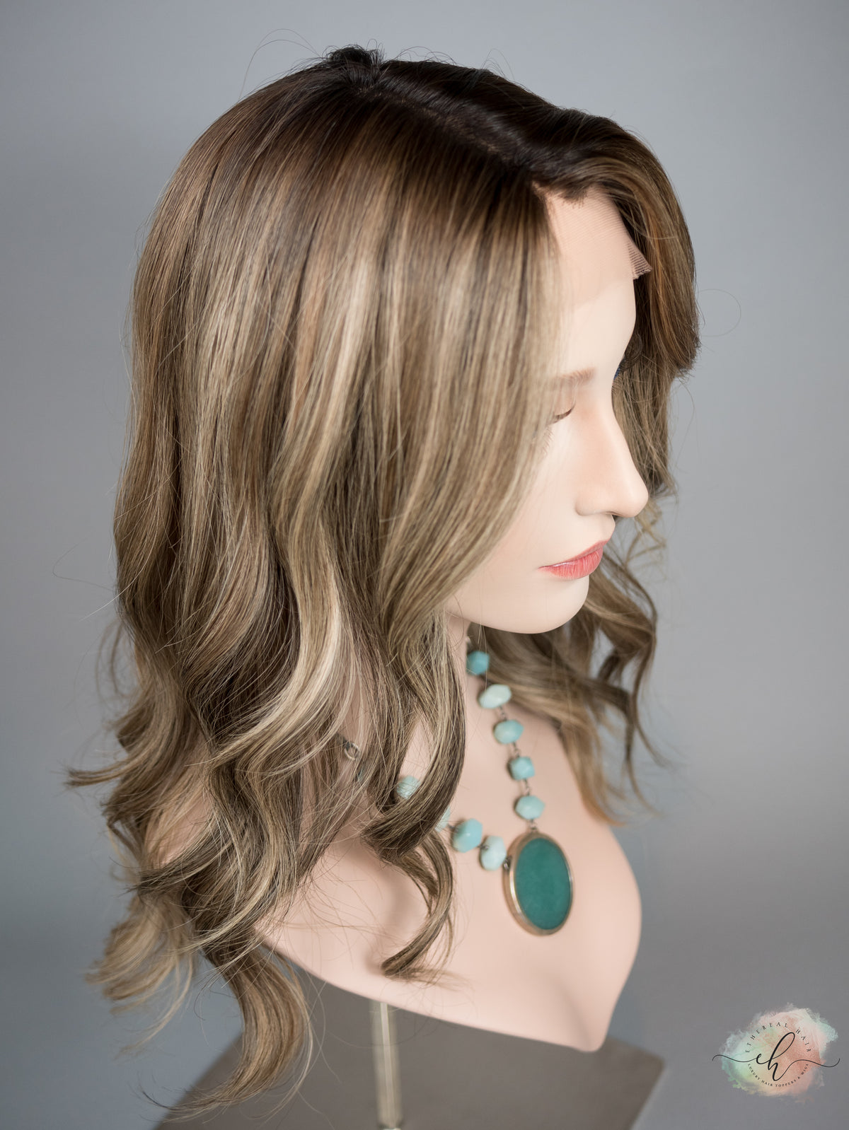 “RISE UP&quot; Exquisite Wig: Silk Top Lace Front, Sz. M, 20&quot;, Medical Cap