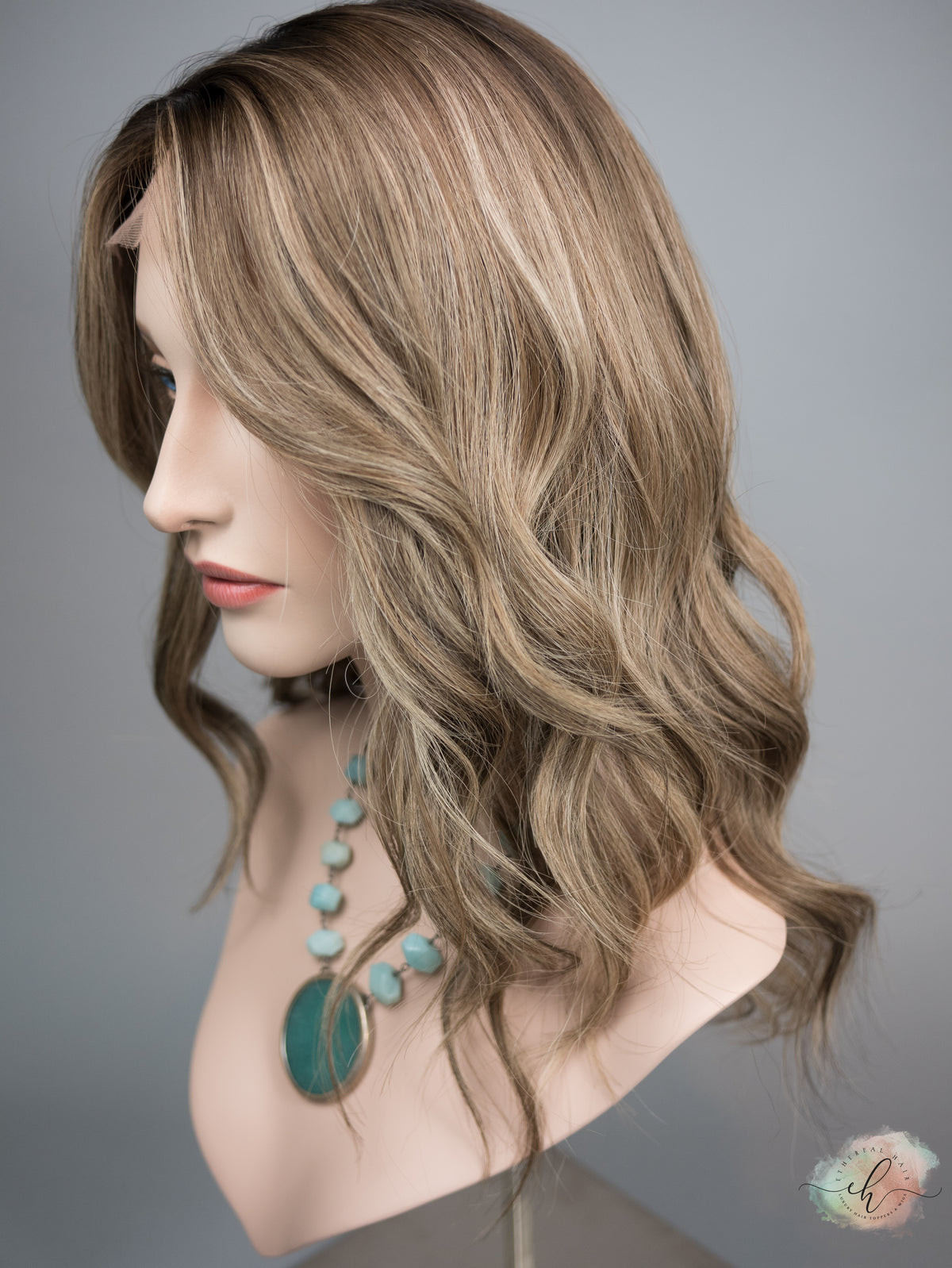 “RISE UP&quot; Exquisite Wig: Silk Top Lace Front, Sz. M, 20&quot;, Medical Cap