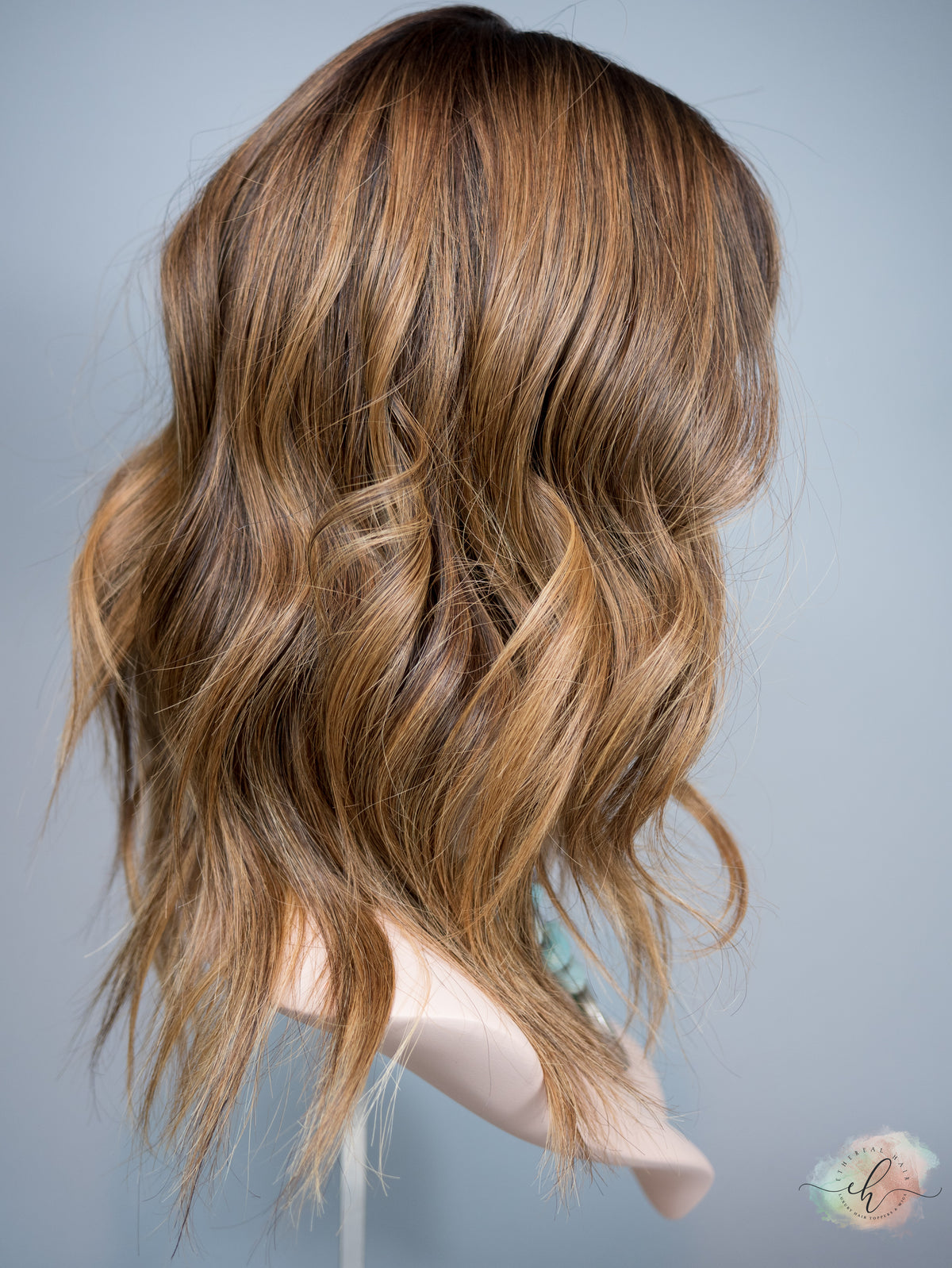 &quot;HAZEL&quot; Premium Topper: Silk Top, 9x9, 16-19&quot;, Bangs