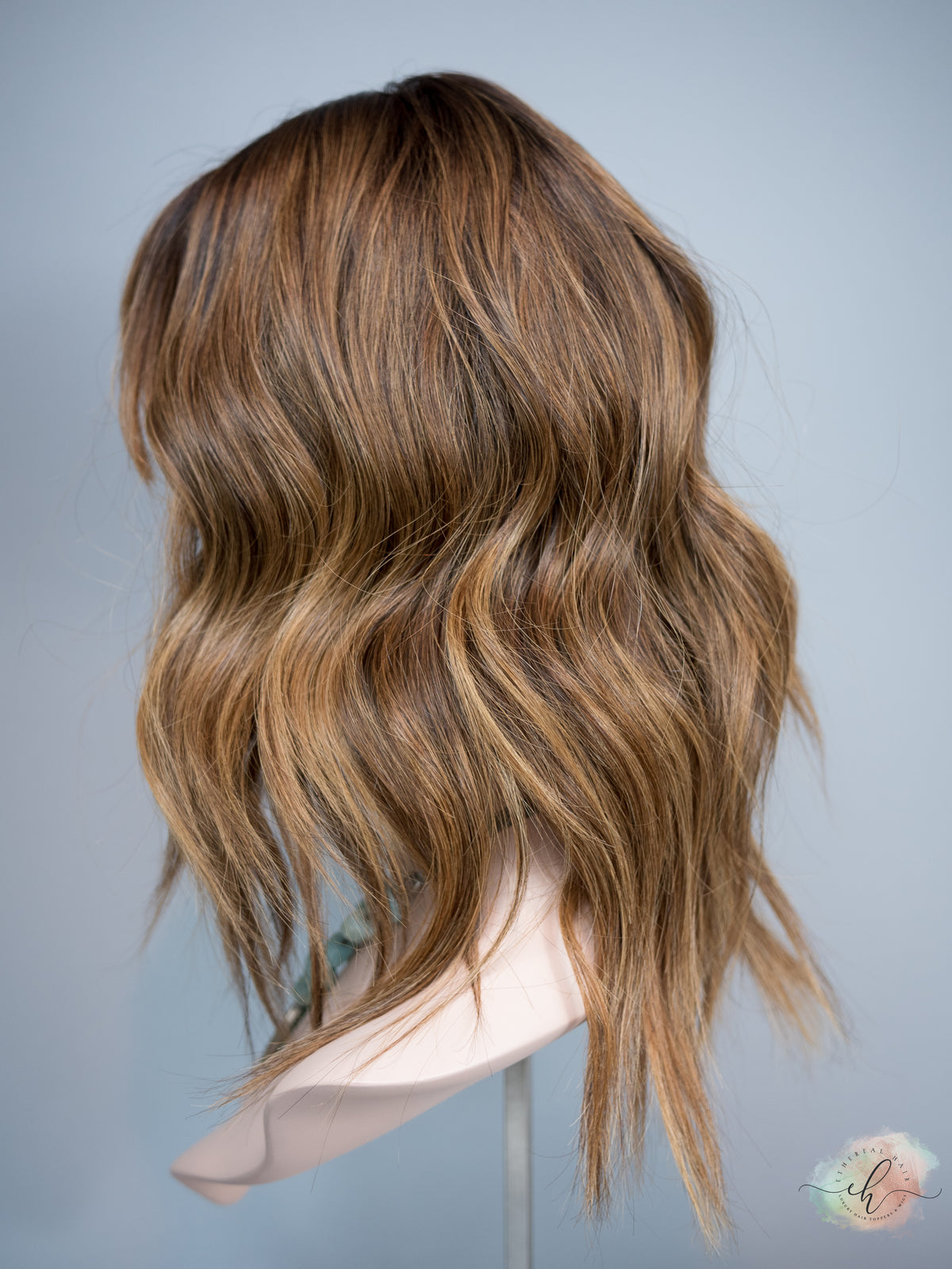 &quot;HAZEL&quot; Premium Topper: Silk Top, 9x9, 16-19&quot;, Bangs