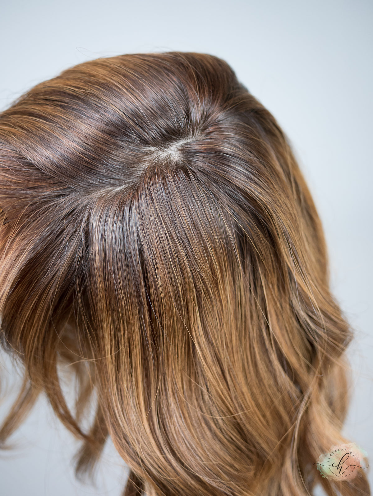 &quot;HAZEL&quot; Premium Topper: Silk Top, 9x9, 16-19&quot;, Bangs