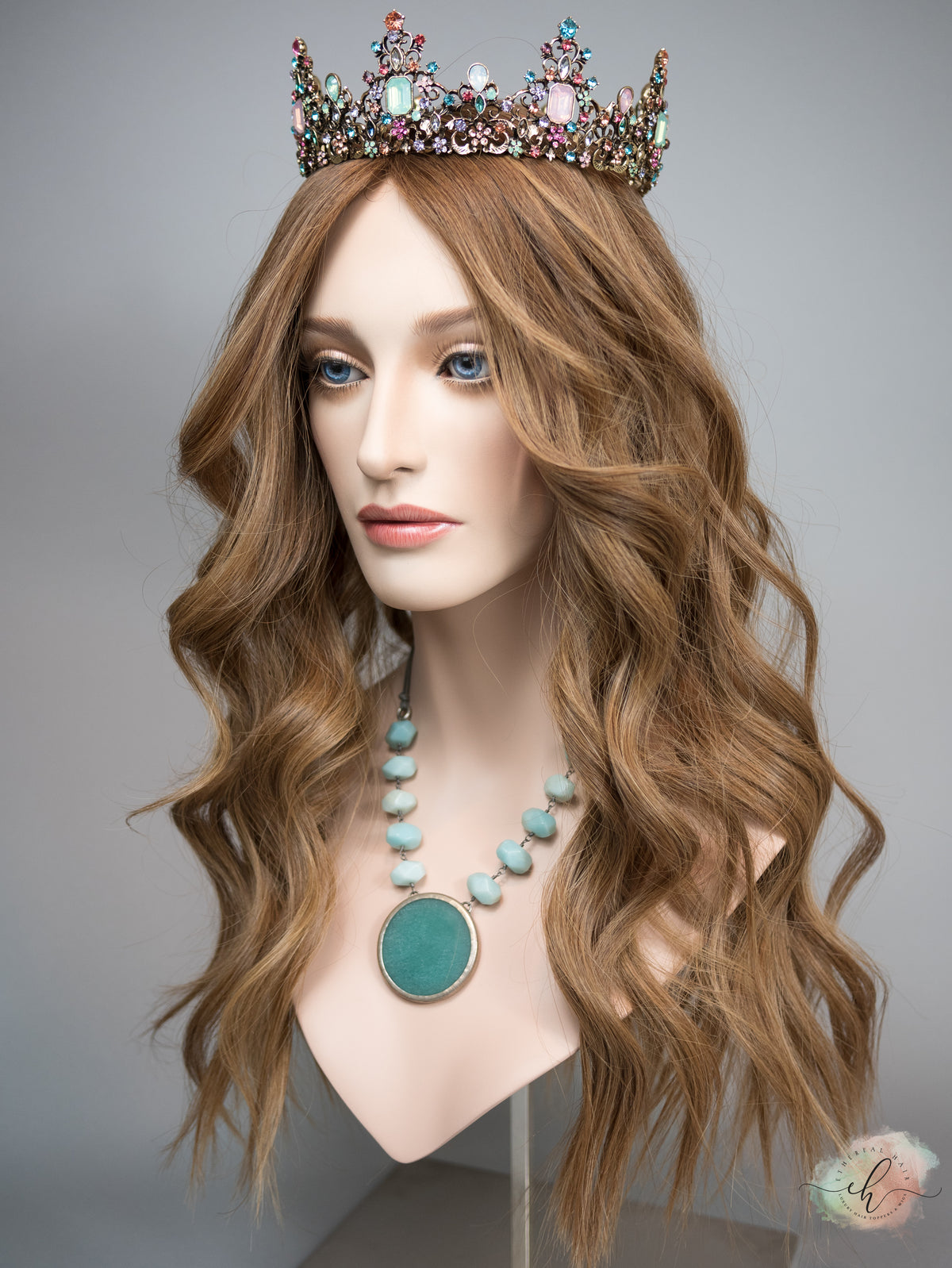 &quot;LILY&quot; Premium Topper: Silk Top, 9x9, 24-25&quot;, Fully Handtied