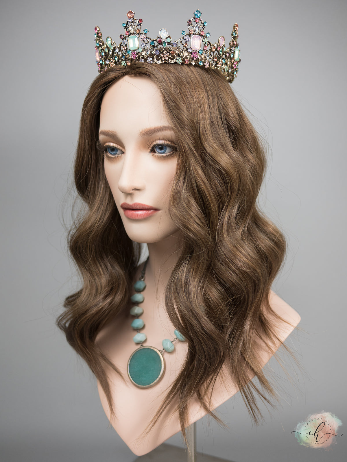 &quot;ELISE&quot; Premium Topper: Silk Top, 8x8, 19-21&quot;, MACHINE SILK TOP