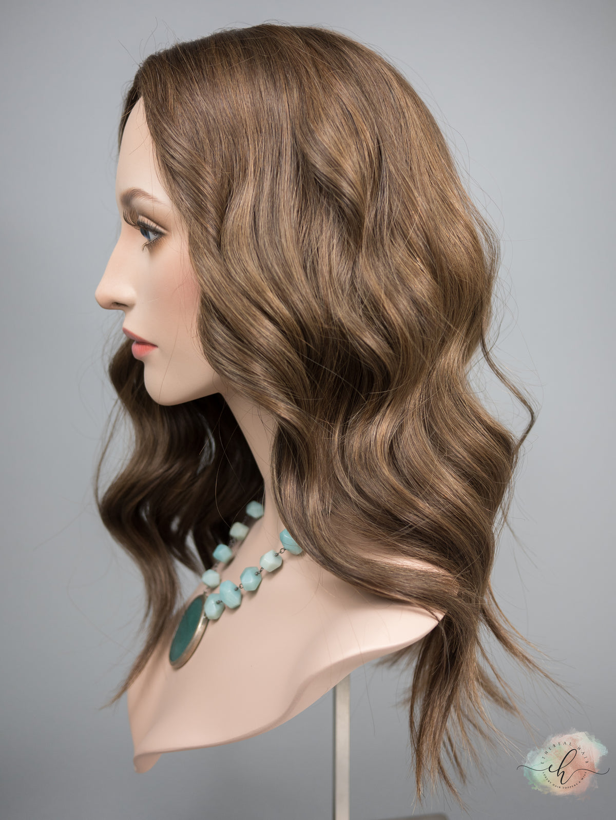 &quot;ELISE&quot; Premium Topper: Silk Top, 8x8, 19-21&quot;, MACHINE SILK TOP