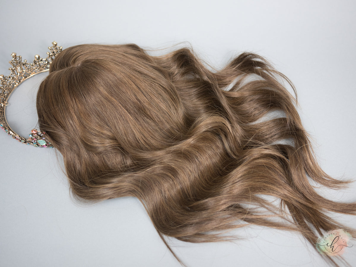 &quot;ELISE&quot; Premium Topper: Silk Top, 8x8, 19-21&quot;, MACHINE SILK TOP