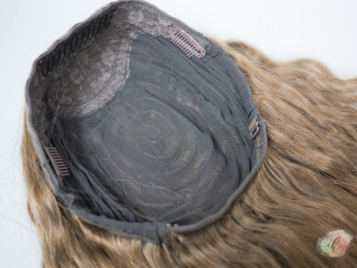 “KIRA" Premium Pony Wig: Sz. M, 24", Curly