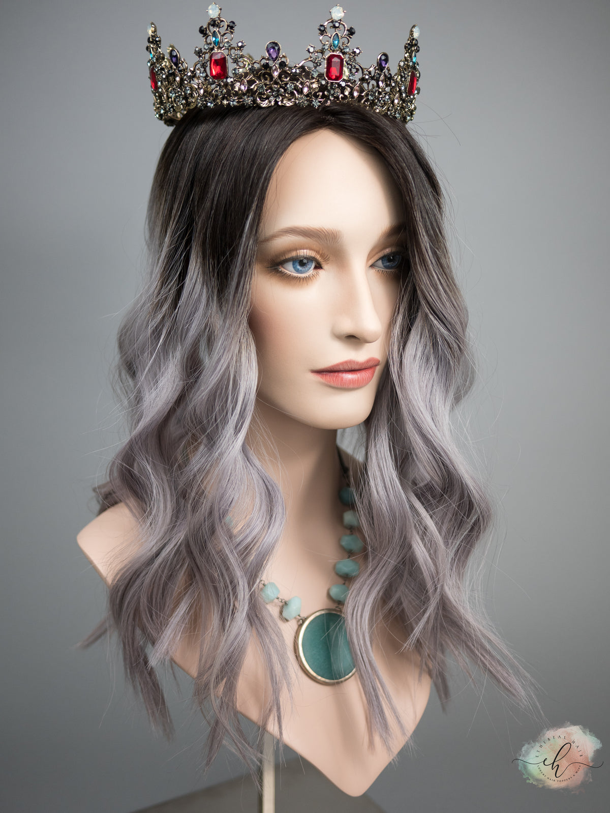 SUMMER SALE “LAVENDER FIELDS" Premium Topper: Silk Top, 7x8, 19-20", MACHINE SILK TOP
