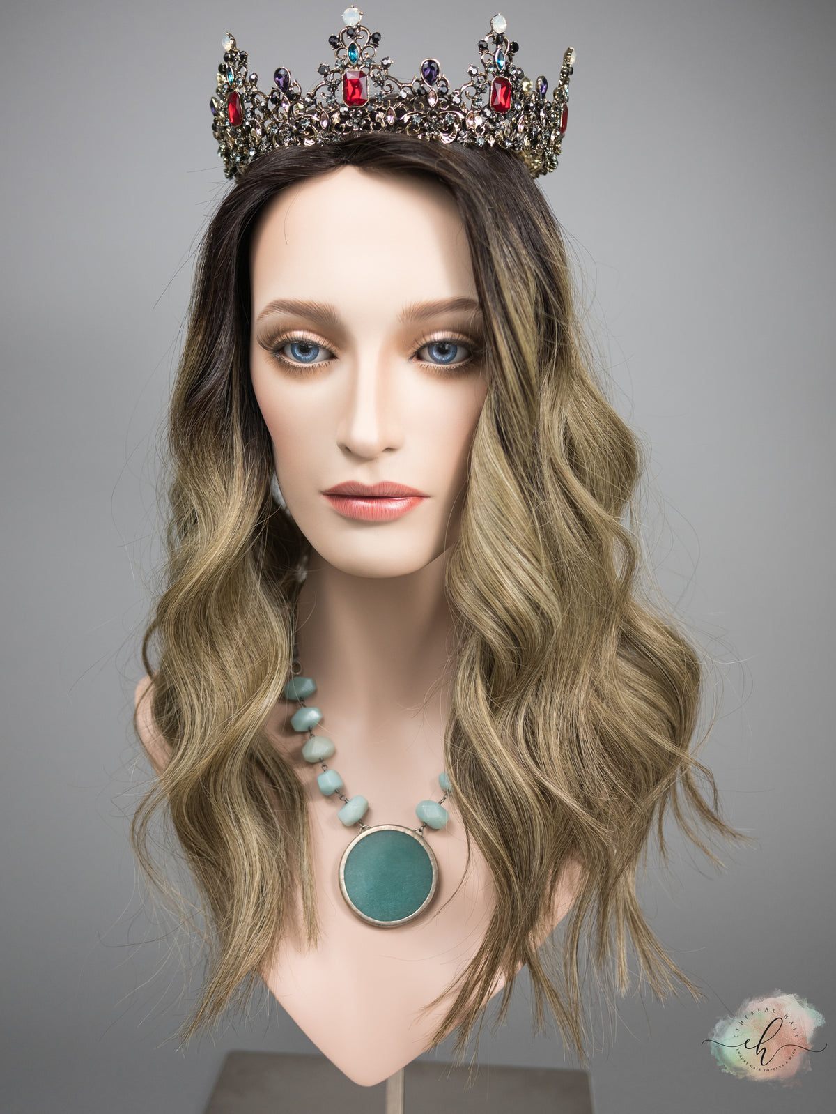 “EVIE" Premium Topper: Silk Top, 7x8, 20-21", MACHINE SILK TOP