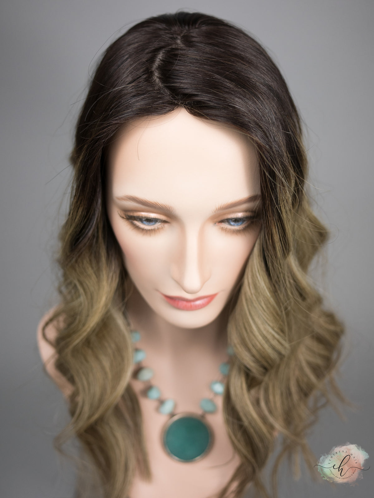 “EVIE" Premium Topper: Silk Top, 7x8, 20-21", MACHINE SILK TOP