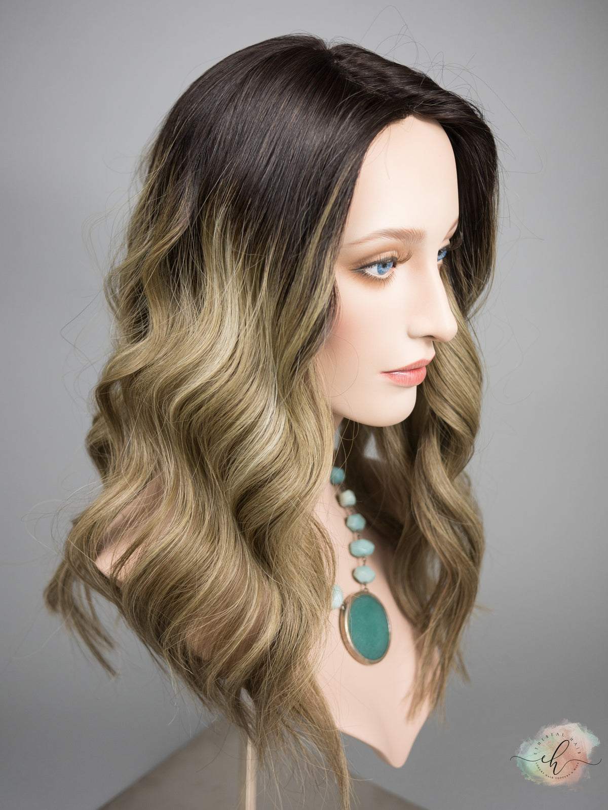 “EVIE" Premium Topper: Silk Top, 7x8, 20-21", MACHINE SILK TOP