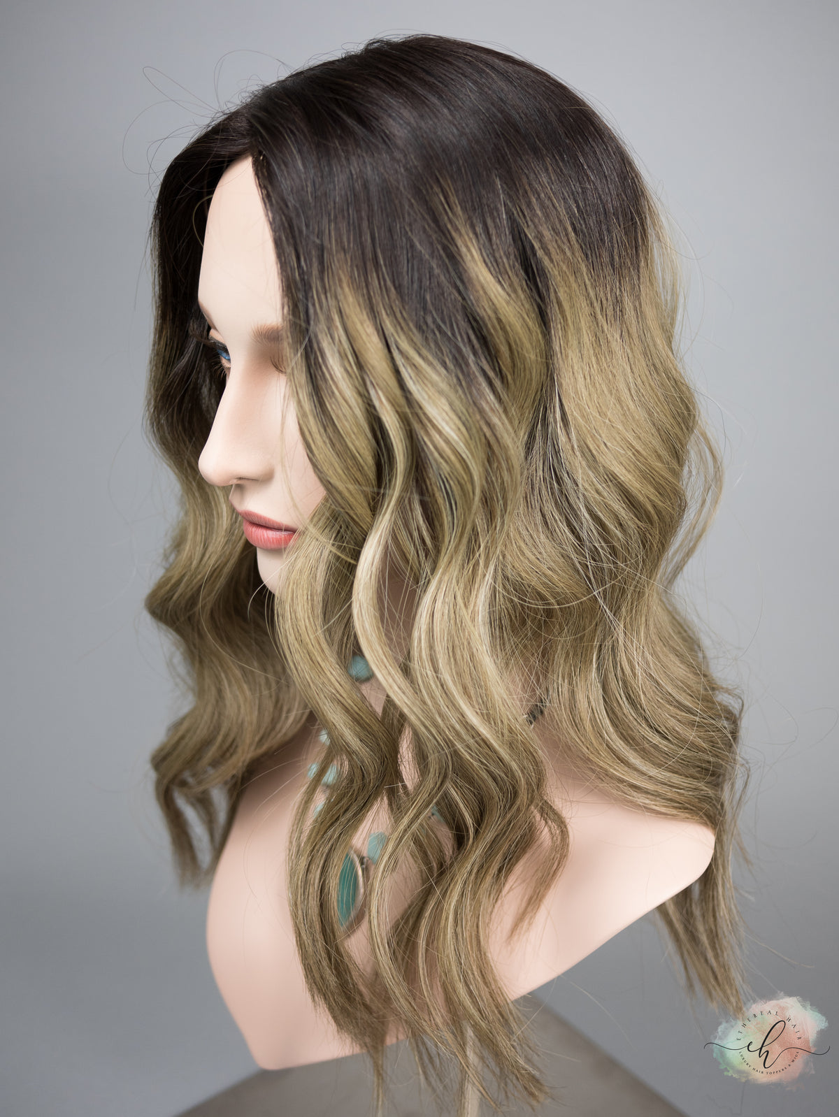 “EVIE" Premium Topper: Silk Top, 7x8, 20-21", MACHINE SILK TOP