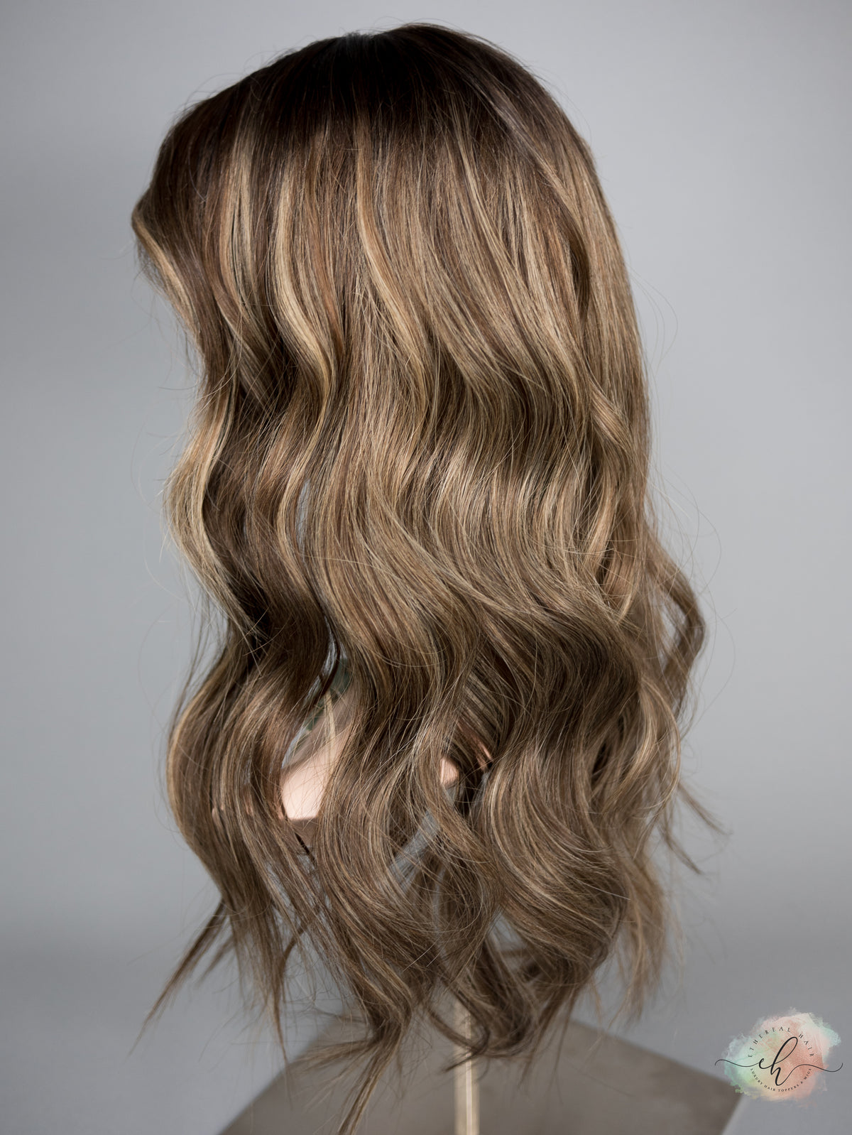 “BALLY" Premium Wig: Lace Top, Sz. M, 24", Curtain Bangs