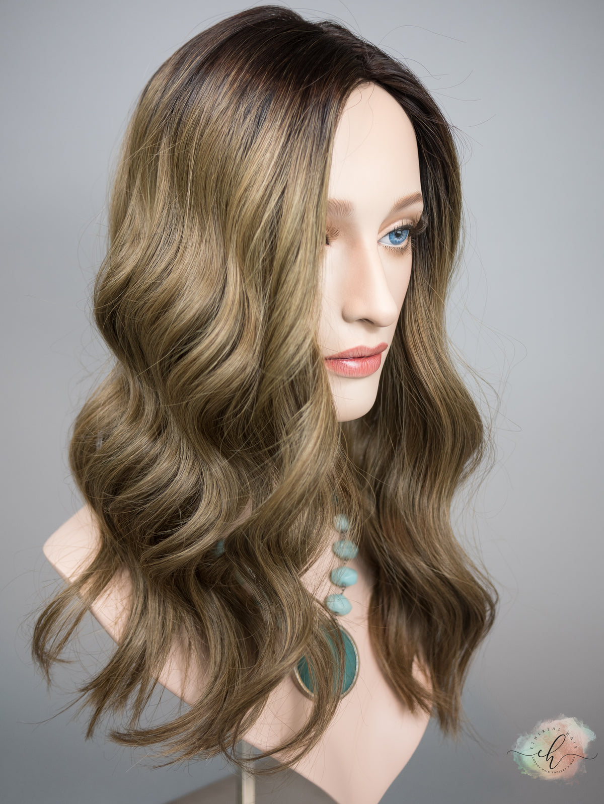 “HATTIE" Premium Topper: Silk Top, 7x8, 20", MACHINE SILK TOP