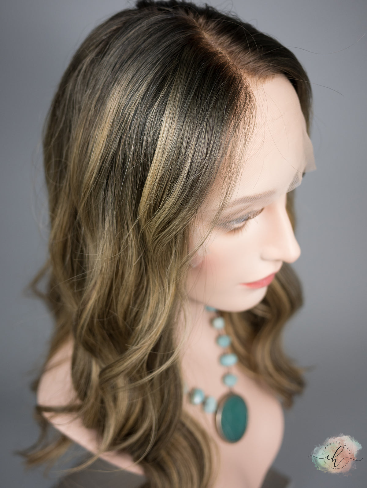 "SWEET AS HONEY" Exquisite Wig: Lace Top, Sz. S/M, 20"