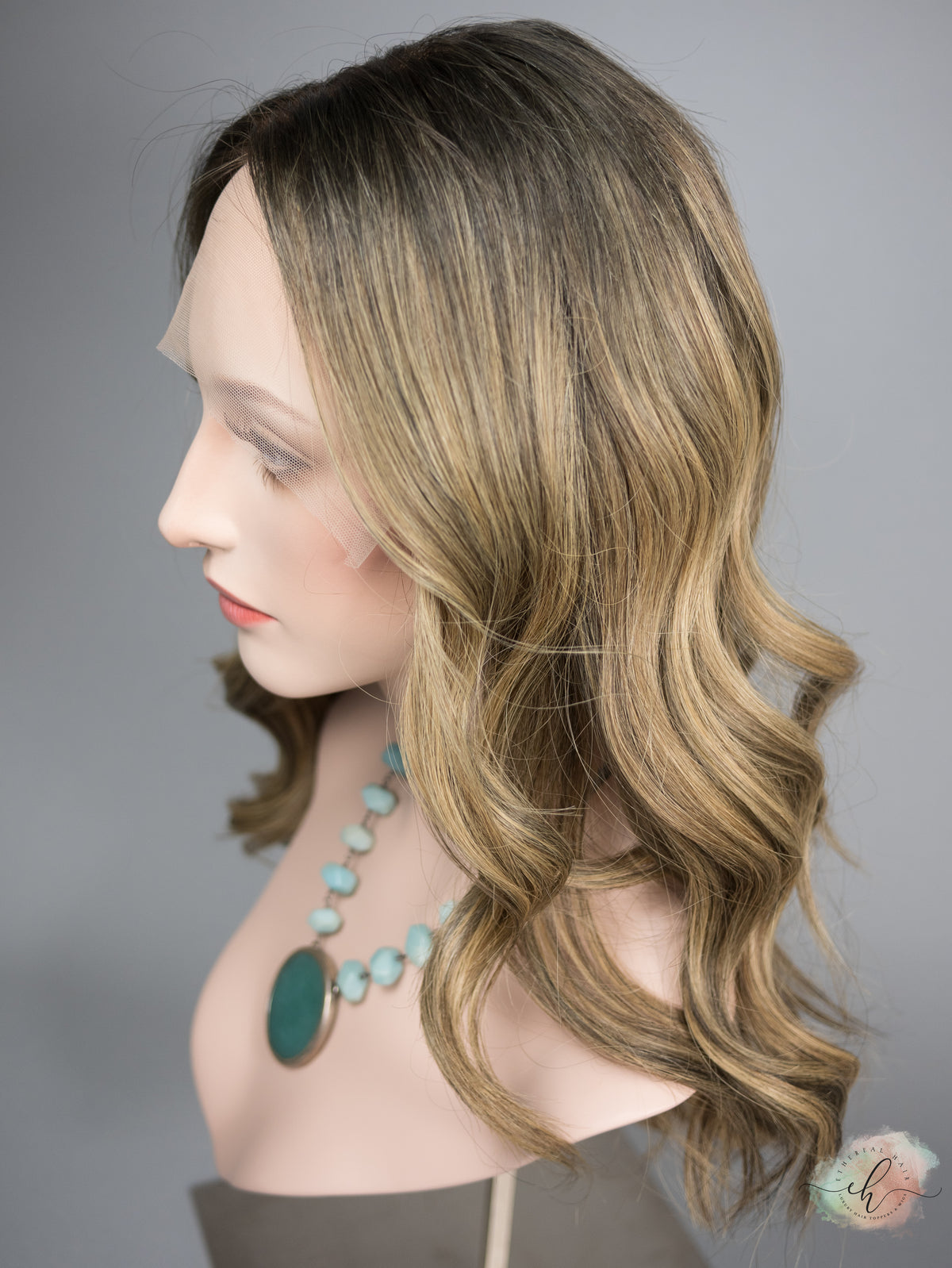 "SWEET AS HONEY" Exquisite Wig: Lace Top, Sz. S/M, 20"