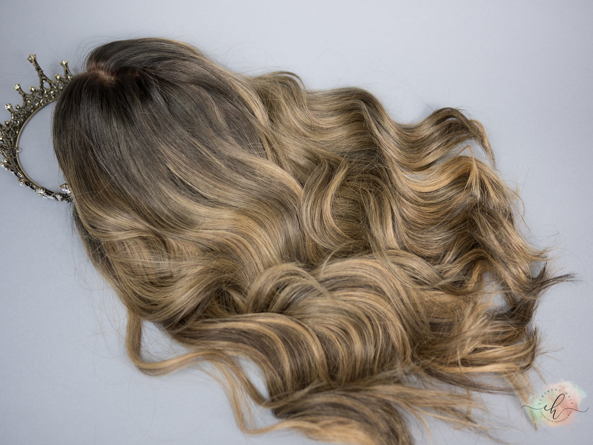 "SWEET AS HONEY" Exquisite Wig: Lace Top, Sz. S/M, 20"