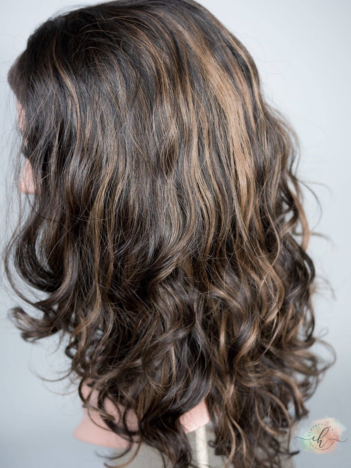 “LARK BALAYAGE" Premium Pony Wig: Sz. M, 21", Curly