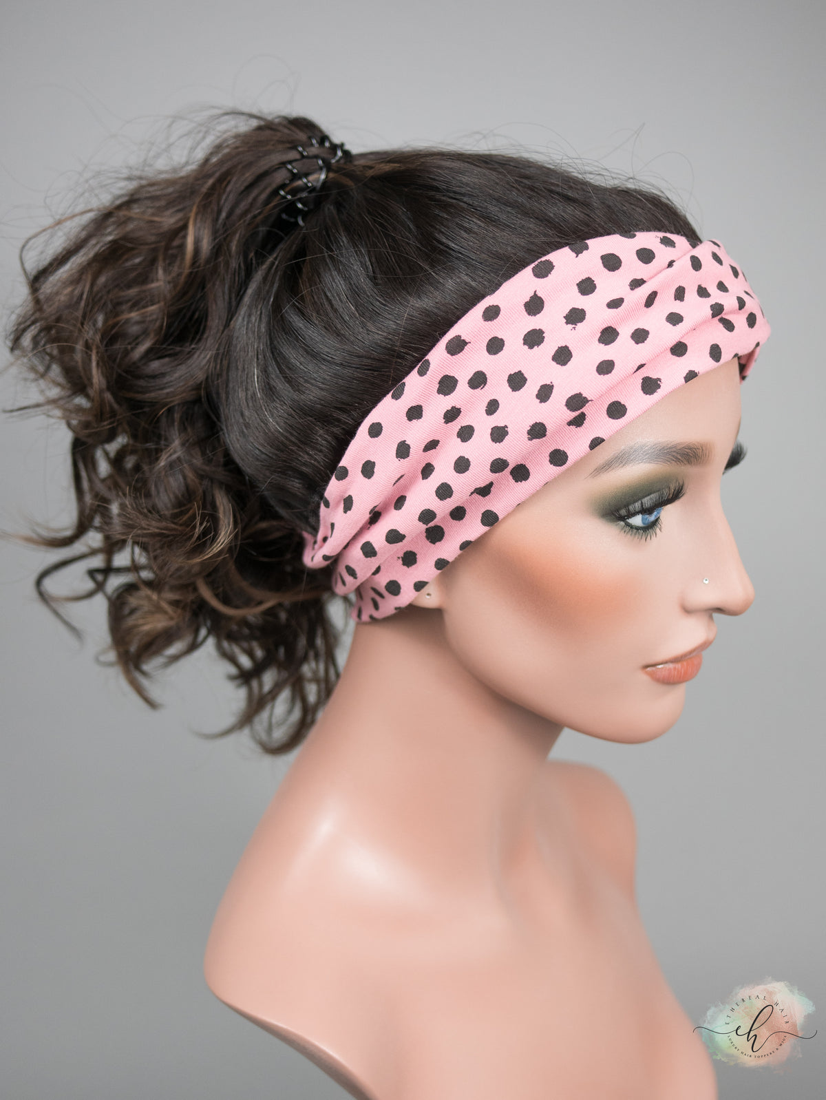 “LARK BALAYAGE" Premium Pony Wig: Sz. M, 21", Curly