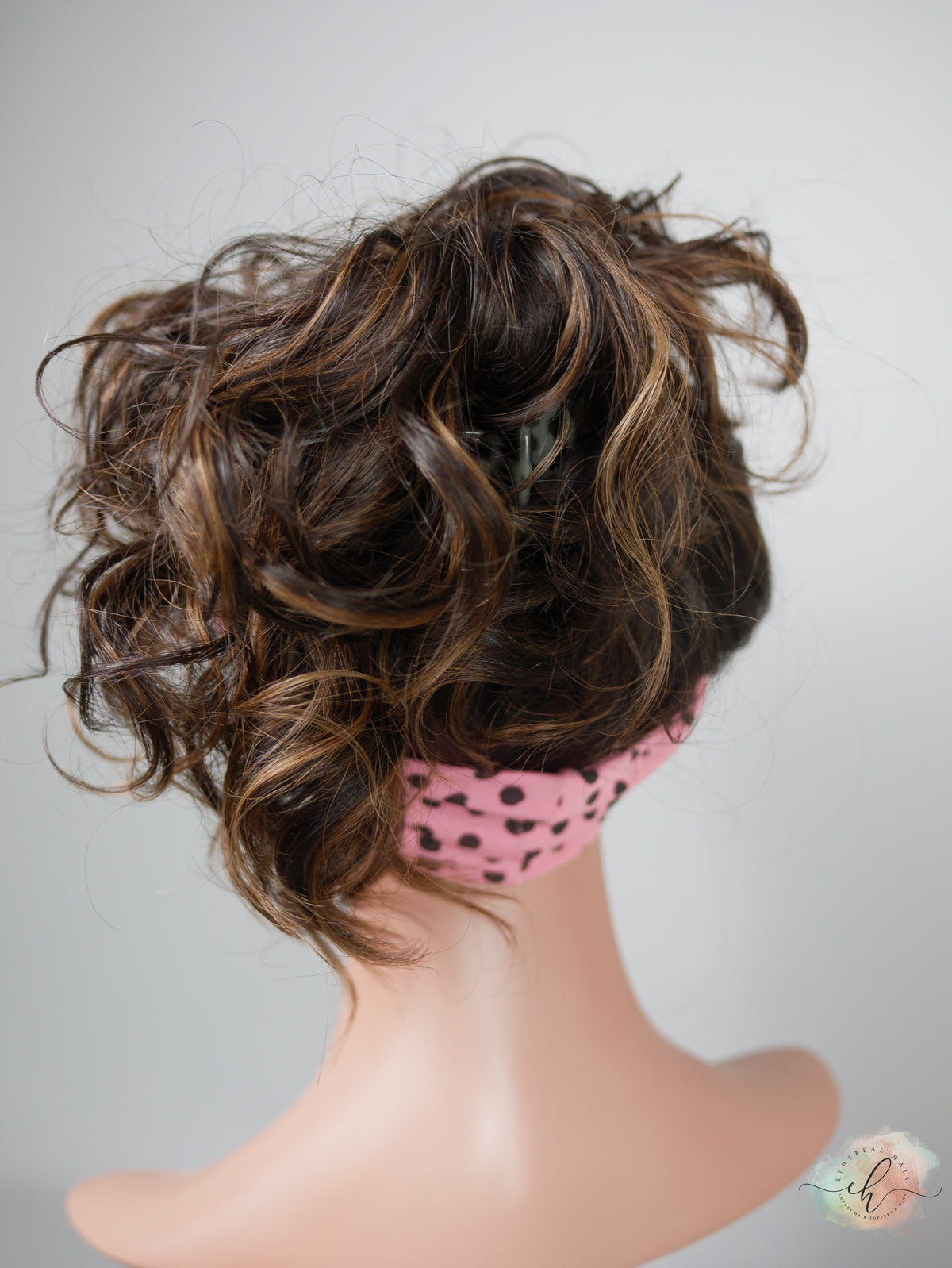 “LARK BALAYAGE" Premium Pony Wig: Sz. M, 21", Curly