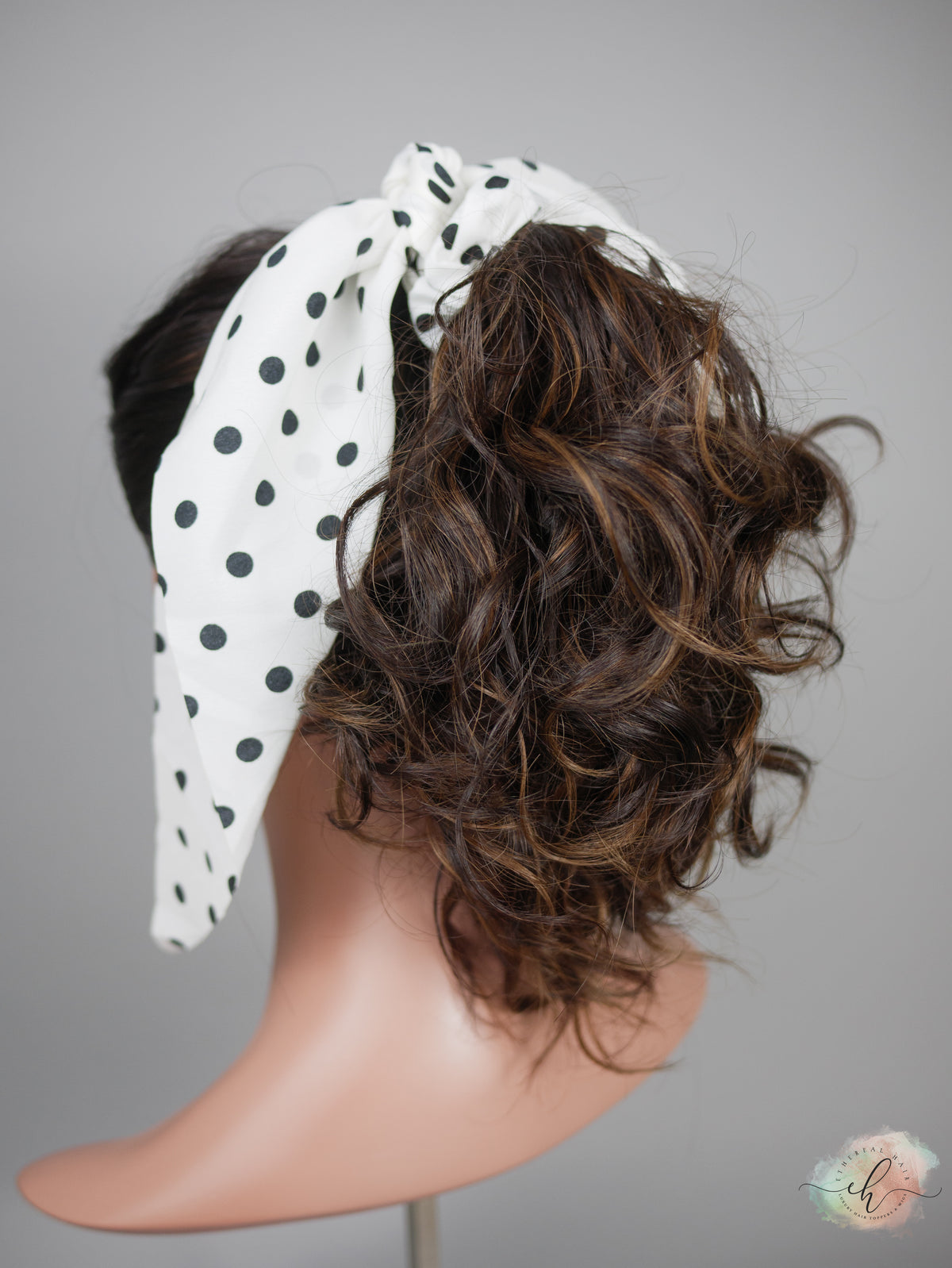 “LARK BALAYAGE" Premium Pony Wig: Sz. M, 21", Curly