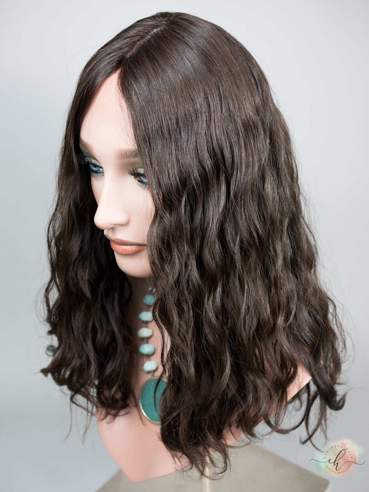 &quot;LUNA&quot; Premium Topper: Silk Top, 9x9, 18-20&quot;, Curly