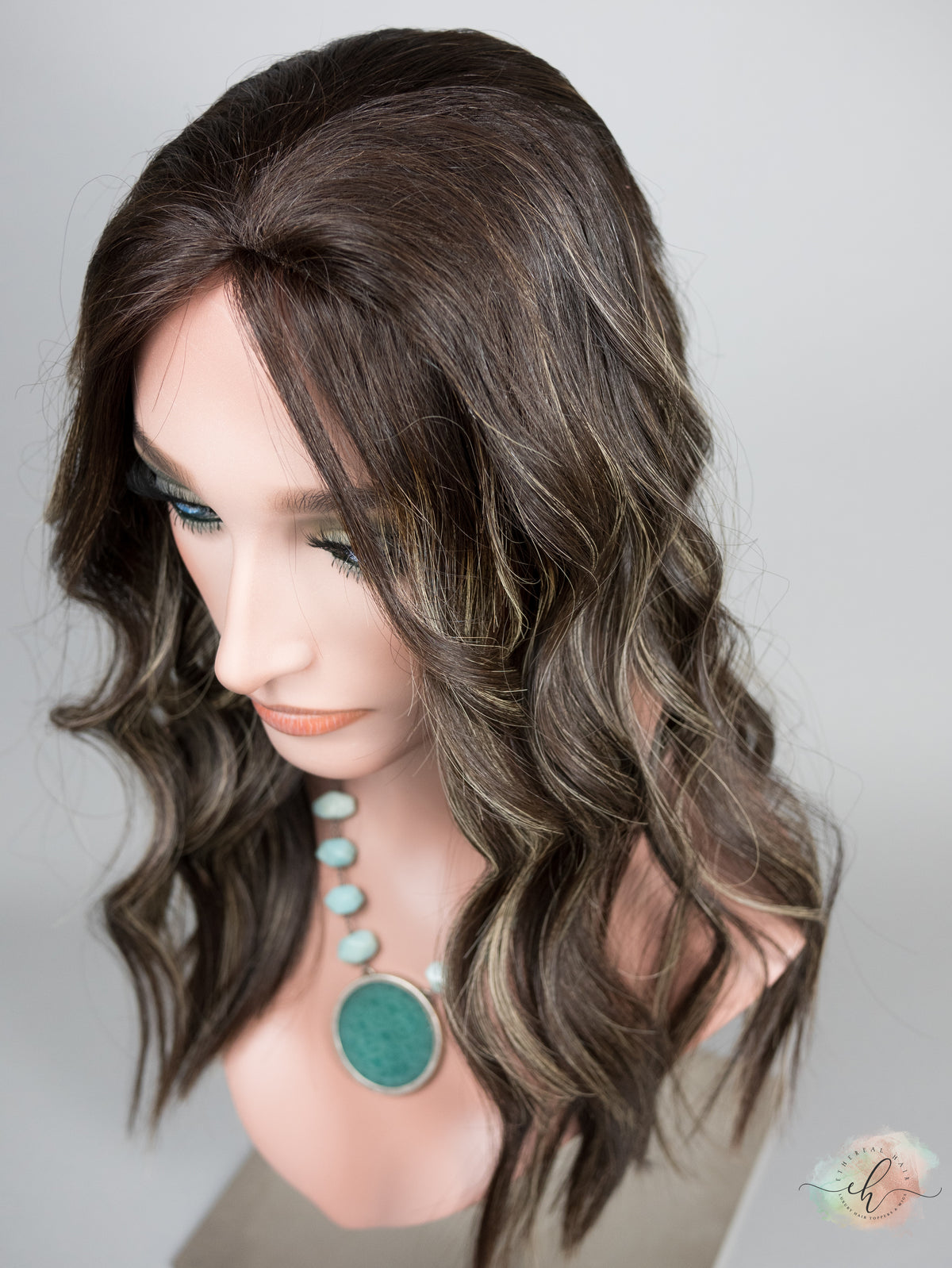 SAMPLE SALE "LUNA BALAYAGE" Premium Topper:  Fully Wefted, 6x6, 20"