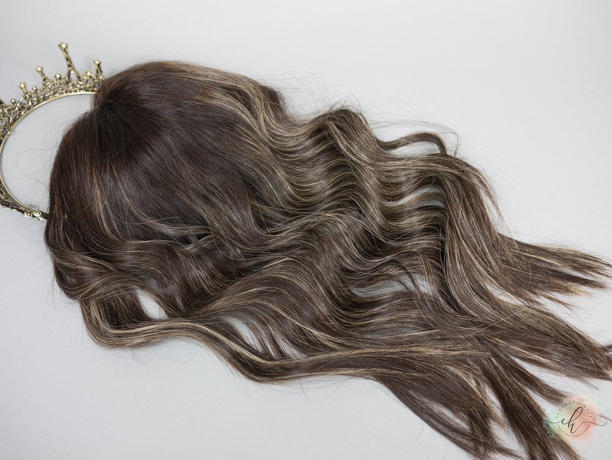 SAMPLE SALE "LUNA BALAYAGE" Premium Topper:  Fully Wefted, 6x6, 20"