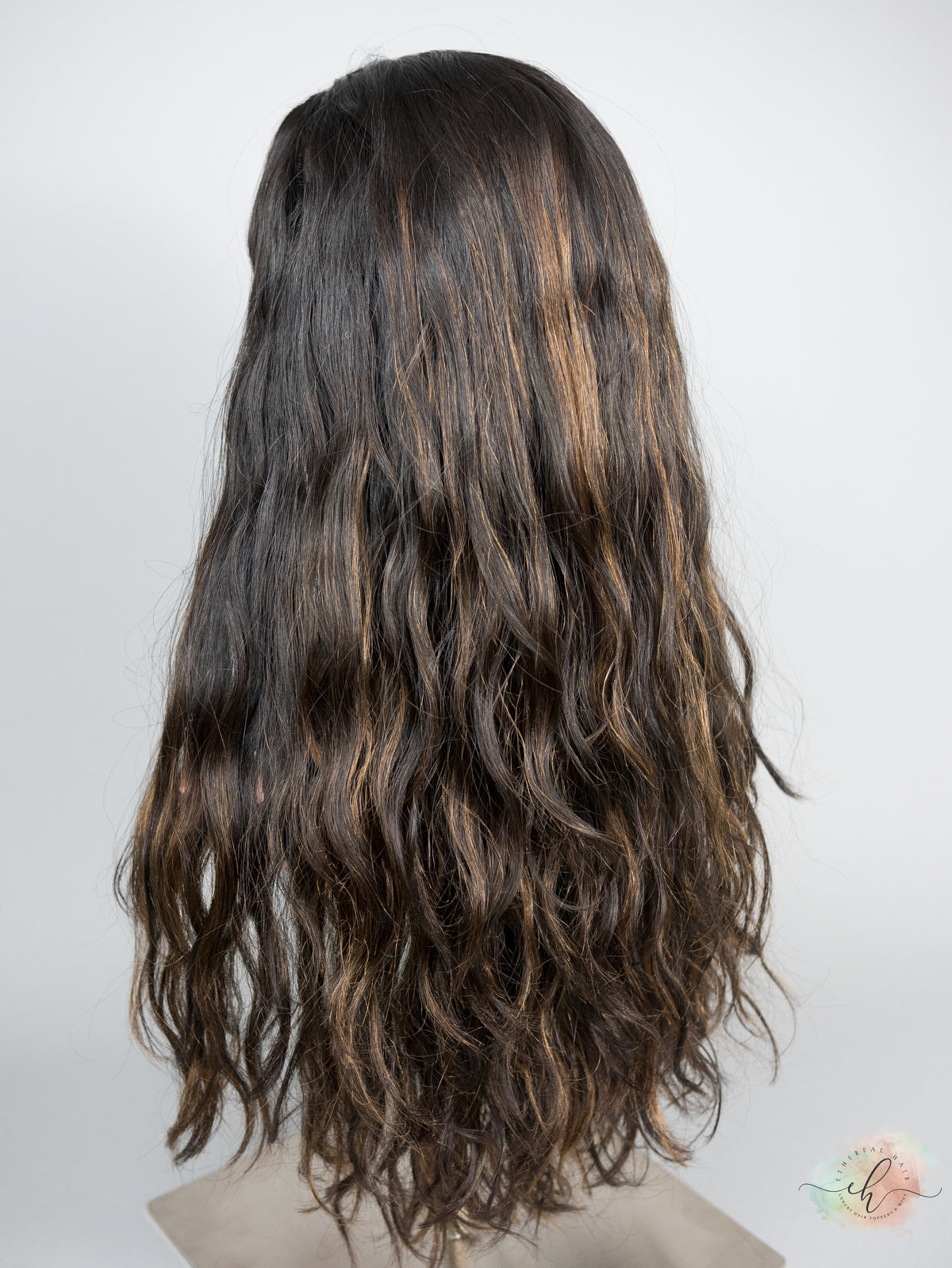 FINAL SALE “LARK BALAYAGE" Premium Pony Wig: Sz. M, 25", Curly