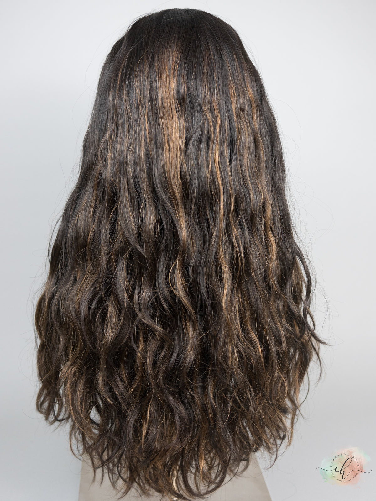 FINAL SALE “LARK BALAYAGE" Premium Pony Wig: Sz. M, 25", Curly